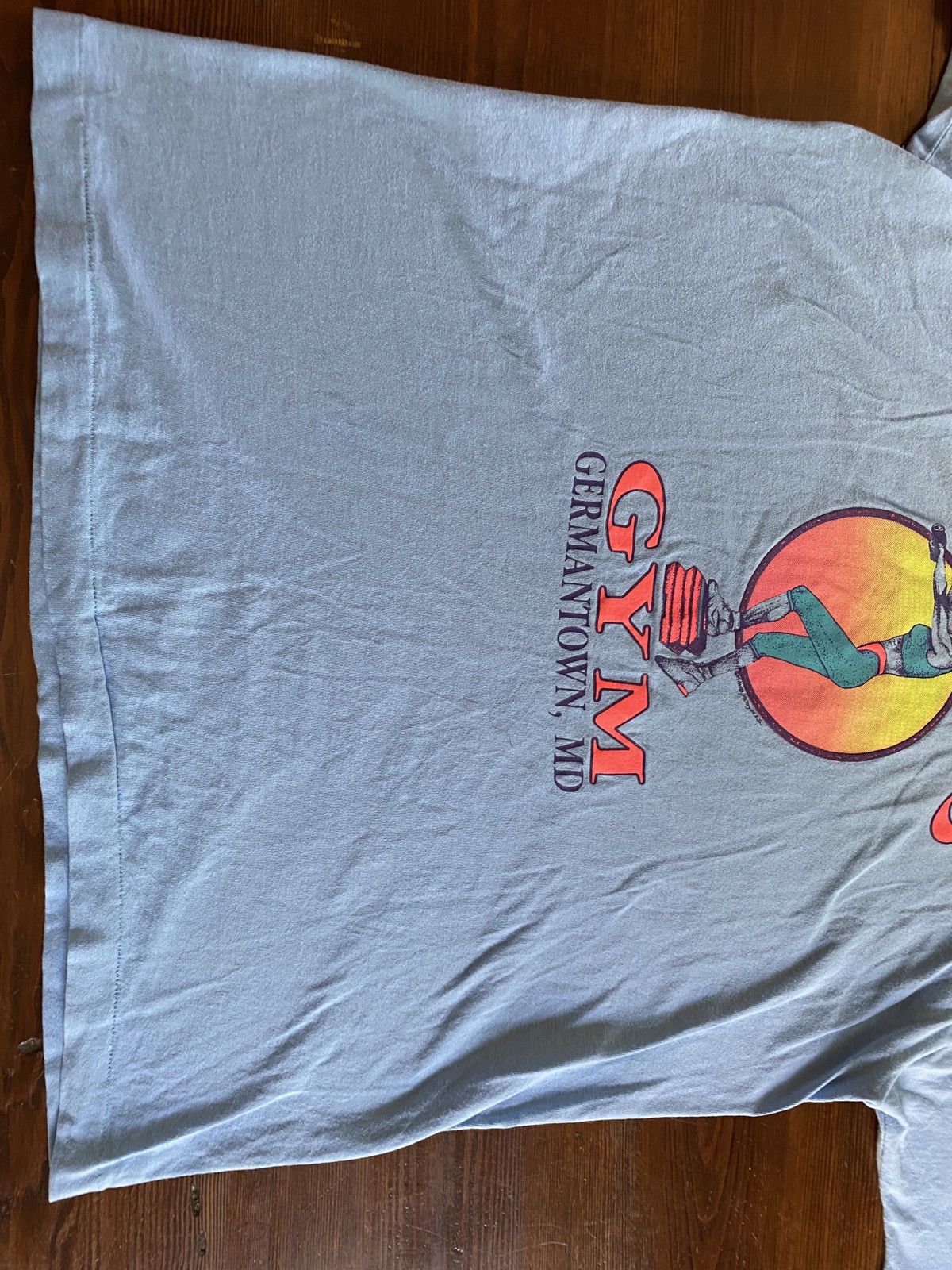 Fruit Of The Loom Vintage 90’s World Gym Aerobics Maryland Single Stitch Tee Size US XL / EU 56 / 4 - 13 Thumbnail
