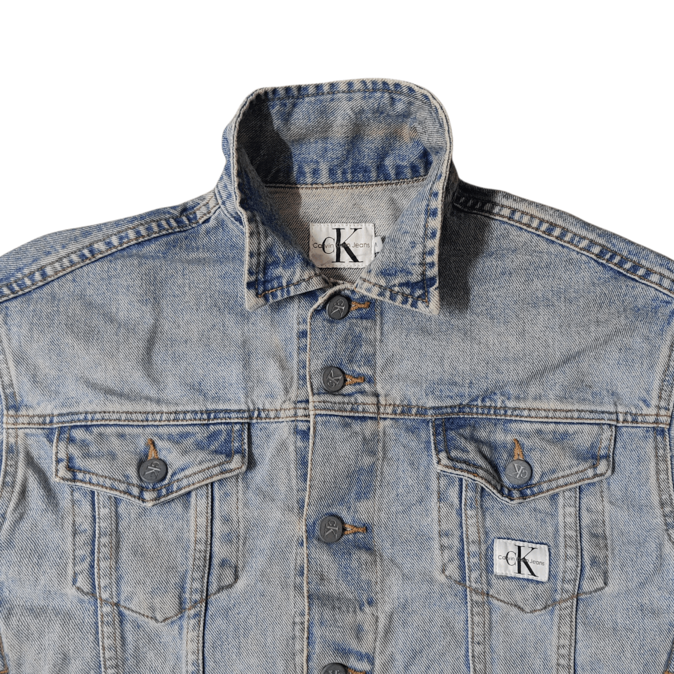 Calvin Klein Vintage CK Calvin Klein Cropped Denim Jacket Size US M / EU 48-50 / 2 - 2 Thumbnail