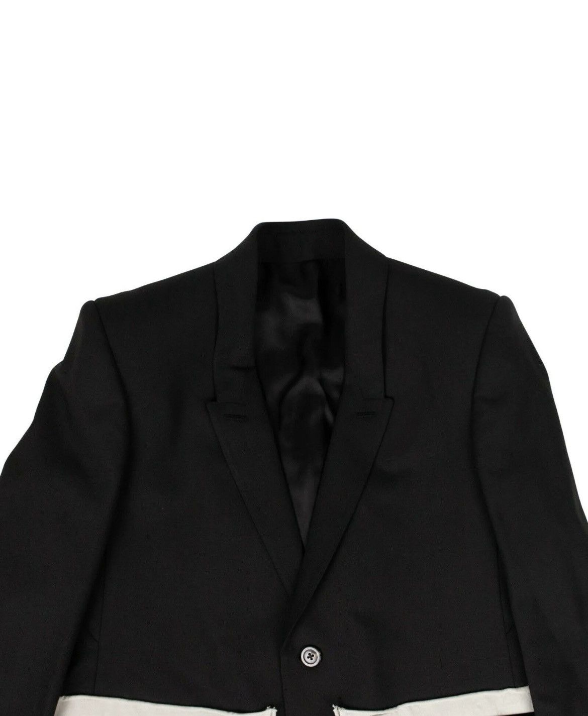 Rick Owens Larry F/W 19 “Extreme Soft Coat” BLK/OYSTER Size US M / EU 48-50 / 2 - 4 Thumbnail