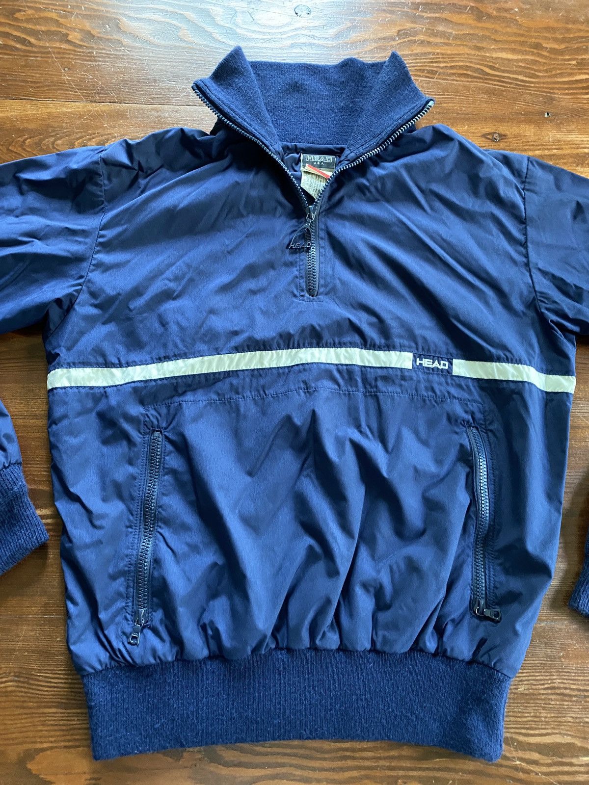 Vintage Vintage 80’s Head Navy 1/2 Zip Pull Over Windbreaker Jacket Size US S / EU 44-46 / 1 - 3 Thumbnail
