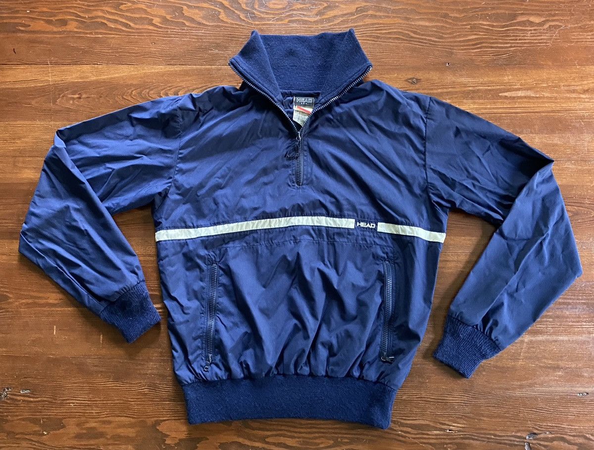 Vintage Vintage 80’s Head Navy 1/2 Zip Pull Over Windbreaker Jacket Size US S / EU 44-46 / 1 - 2 Thumbnail