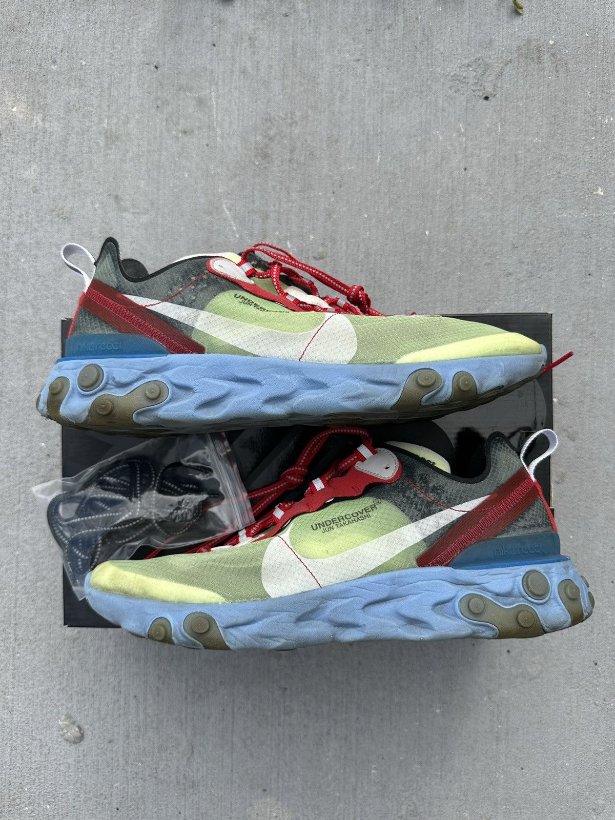 Undercover UNDERCOVER Jun Takahashi NIKE REACT Element 87 Sneaker Shoes |  Grailed