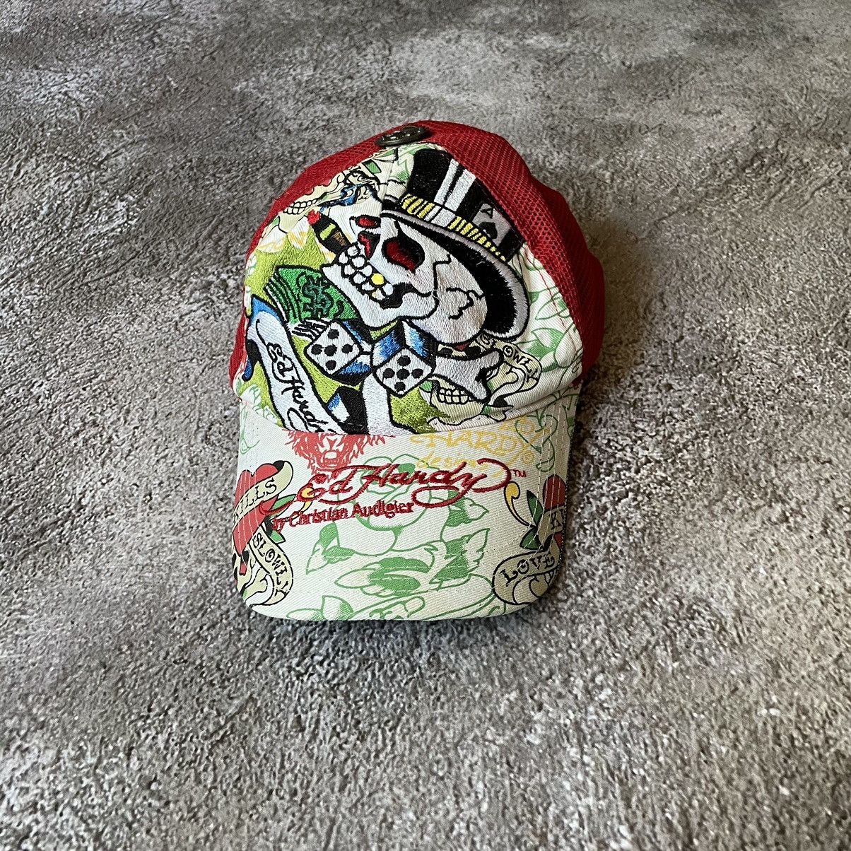 Vintage Vintage Y2K Ed Hardy Graphic Hat Streetwear Swag Worn In OS Size ONE SIZE - 3 Thumbnail