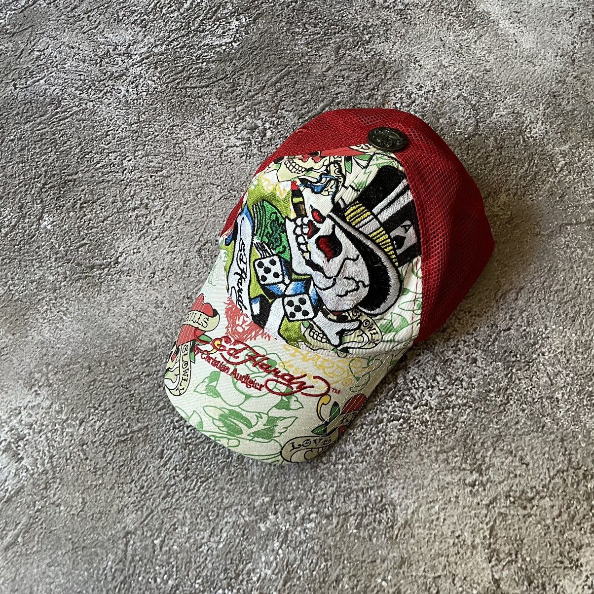 Vintage Vintage Y2K Ed Hardy Graphic Hat Streetwear Swag Worn In OS Size ONE SIZE - 2 Thumbnail
