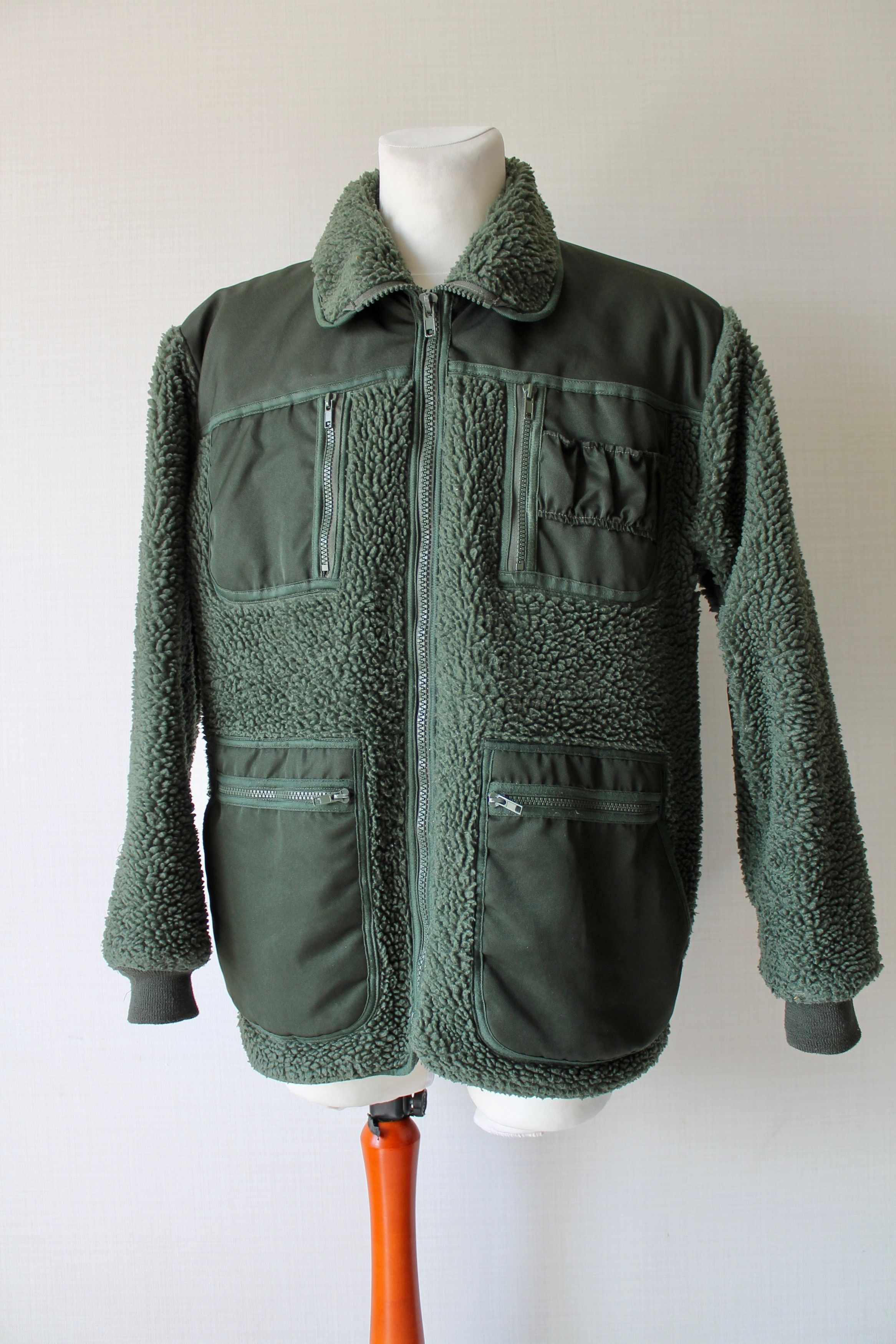 Japanese Brand × Vintage Deep Fleece Pile Military Jacket Khaki green Size US L / EU 52-54 / 3 - 7 Thumbnail