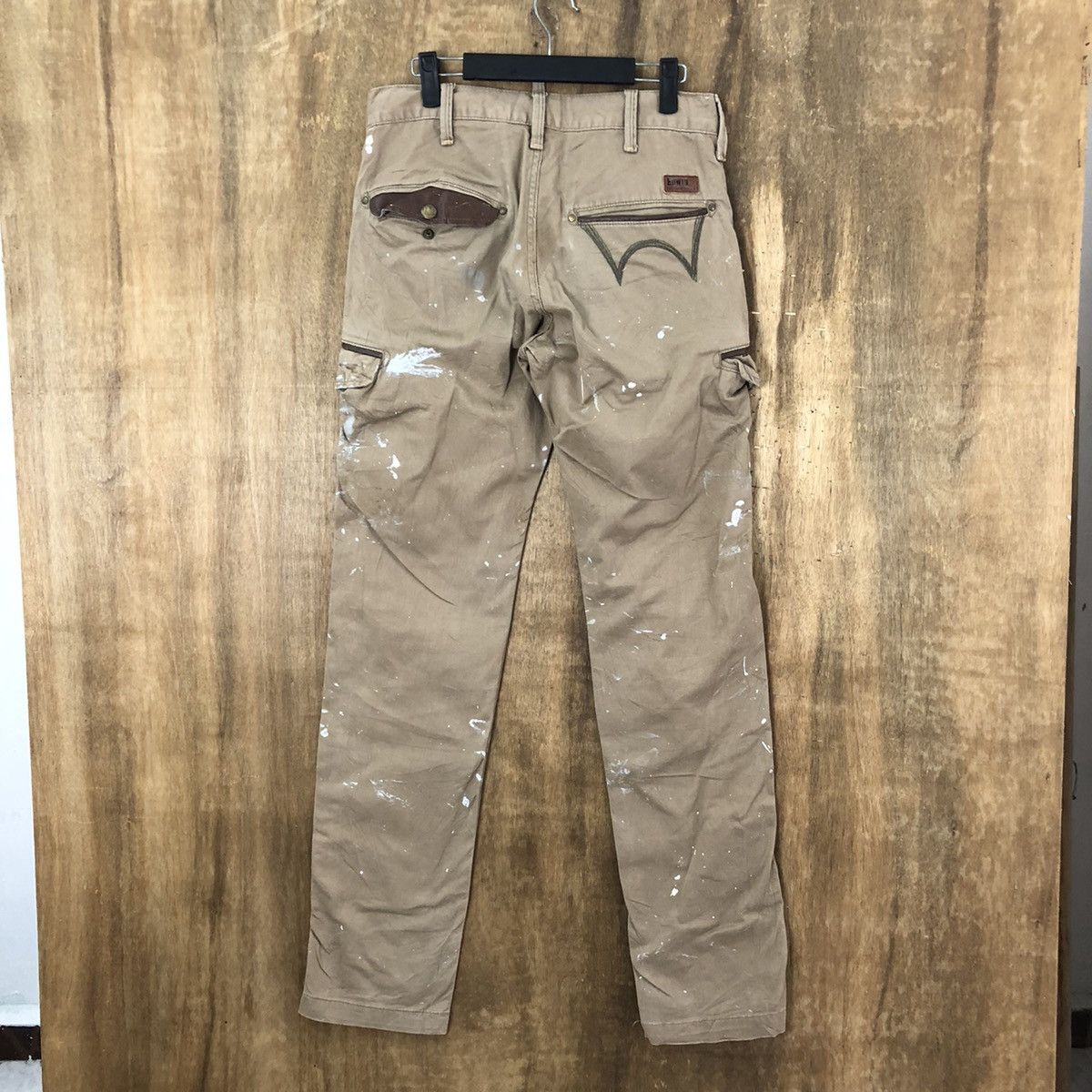 Edwin Edwin Brown splash Paint distressed Cargo pants #6241 Size US 29 - 10 Thumbnail