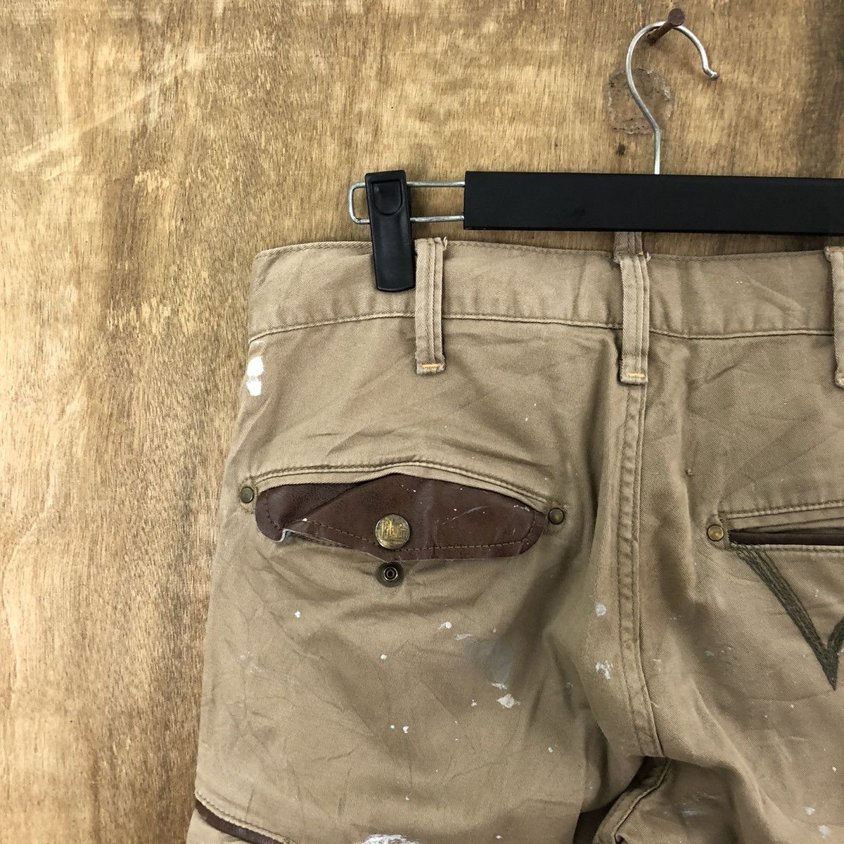 Edwin Edwin Brown splash Paint distressed Cargo pants #6241 Size US 29 - 13 Thumbnail