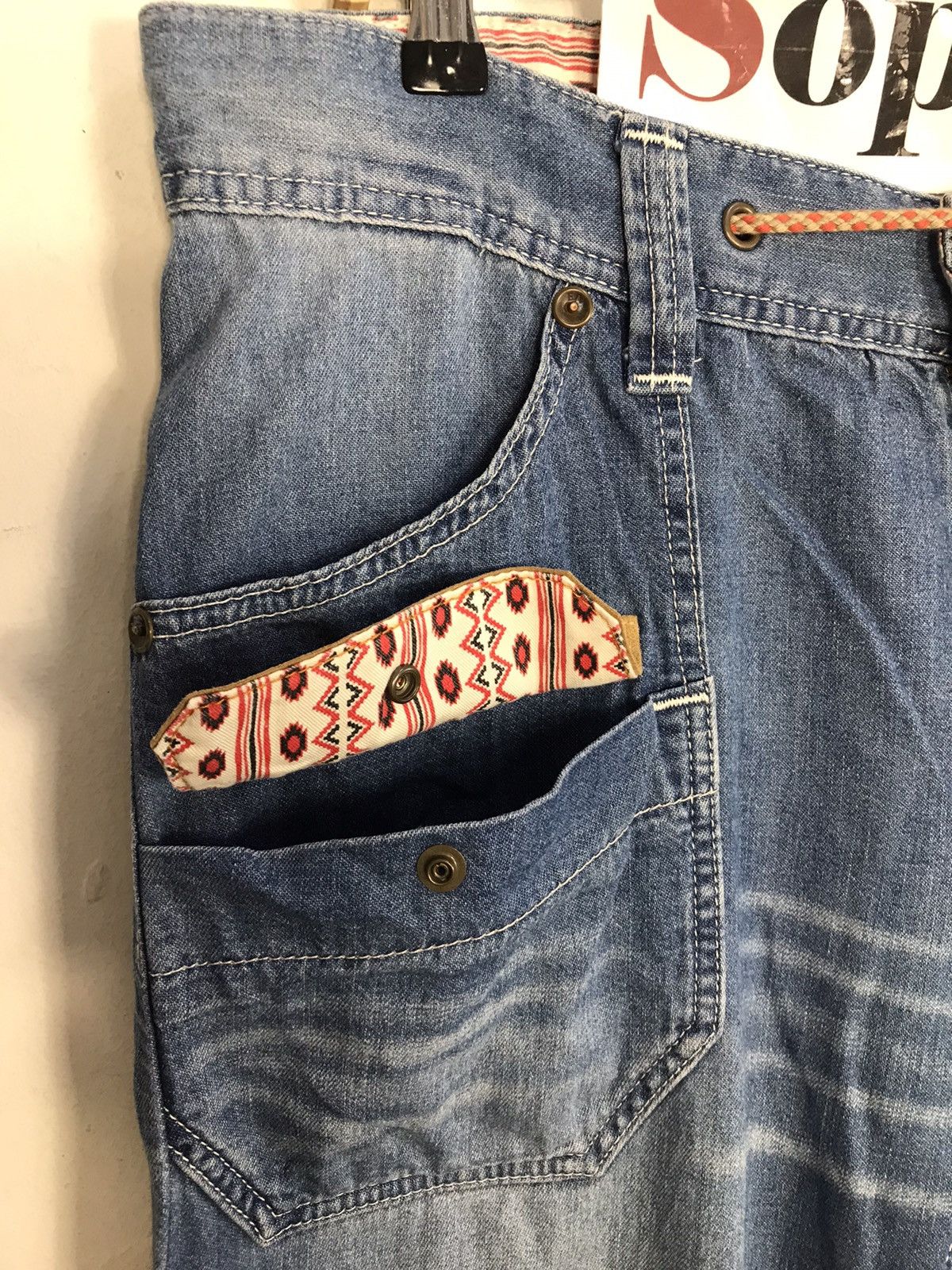 Edwin × Japanese Brand × Vintage Vintage Edwin Design Pocket Snap Button Denim Style Size US 35 - 6 Thumbnail