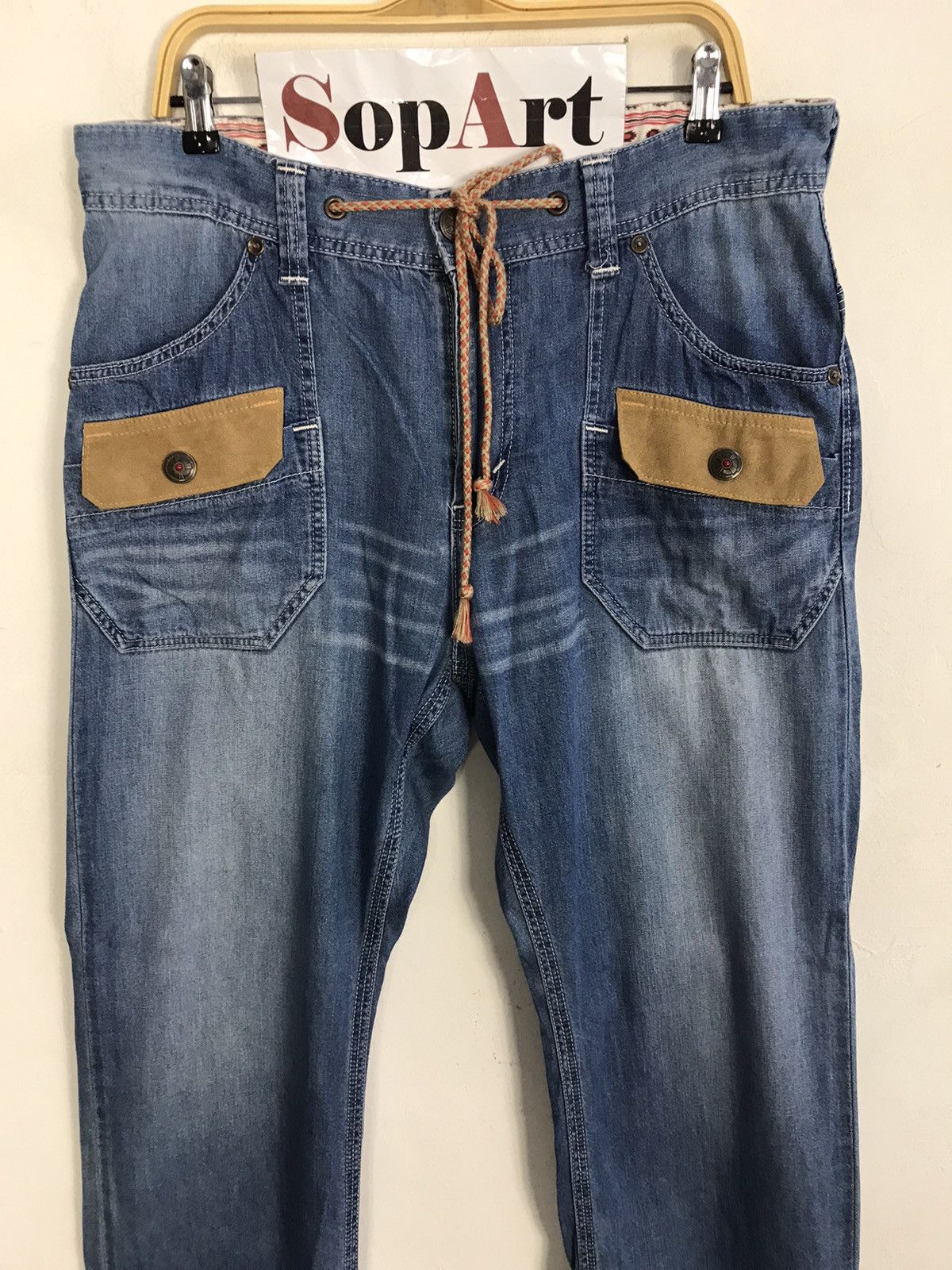 Edwin × Japanese Brand × Vintage Vintage Edwin Design Pocket Snap Button Denim Style Size US 35 - 3 Thumbnail