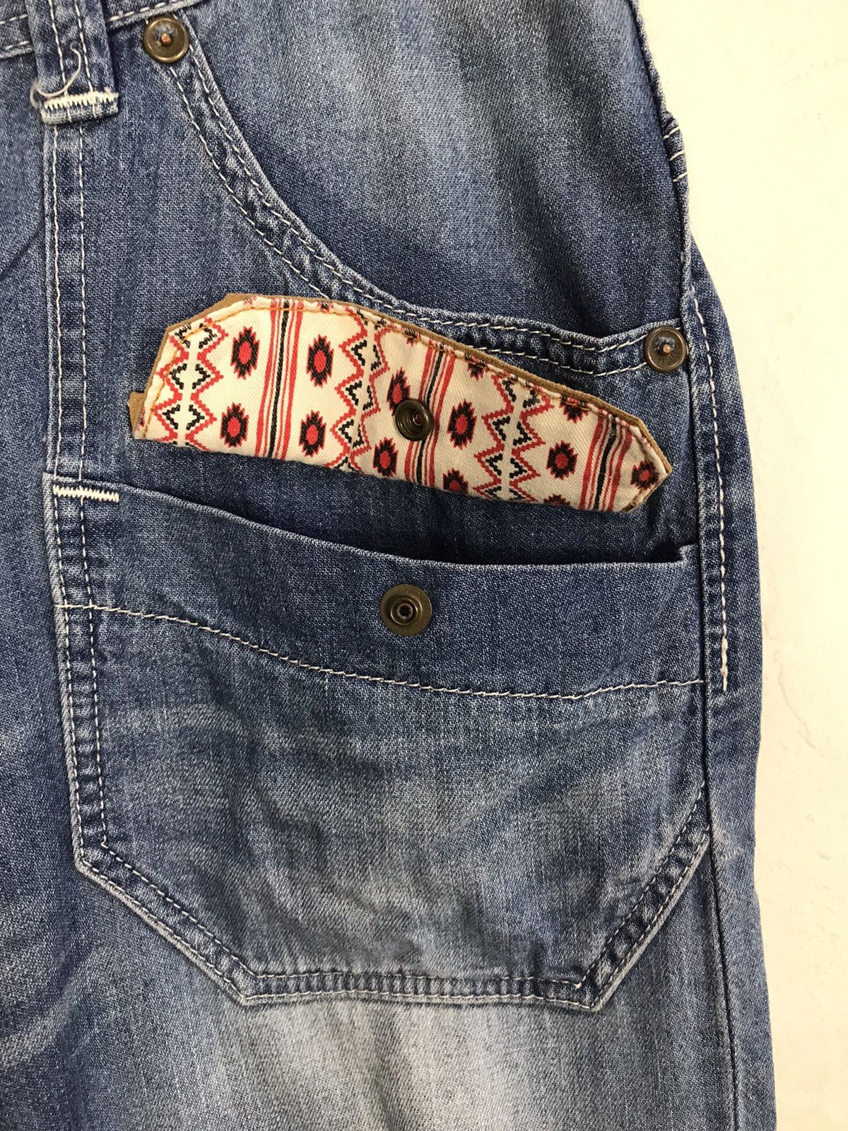 Edwin × Japanese Brand × Vintage Vintage Edwin Design Pocket Snap Button Denim Style Size US 35 - 5 Thumbnail