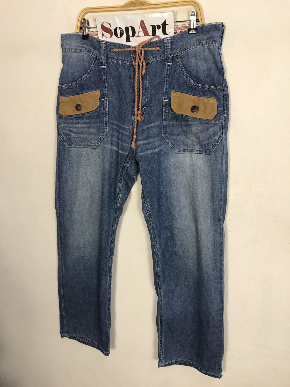 Edwin × Japanese Brand × Vintage Vintage Edwin Design Pocket Snap Button Denim Style Size US 35 - 4 Thumbnail
