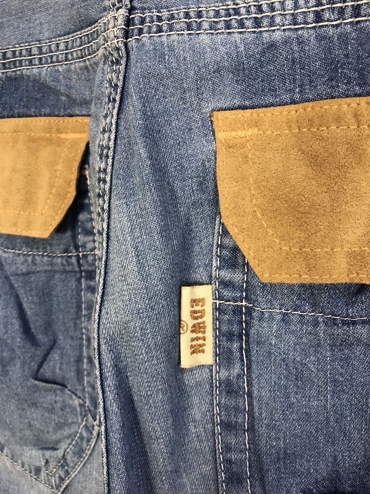 Edwin × Japanese Brand × Vintage Vintage Edwin Design Pocket Snap Button Denim Style Size US 35 - 10 Thumbnail