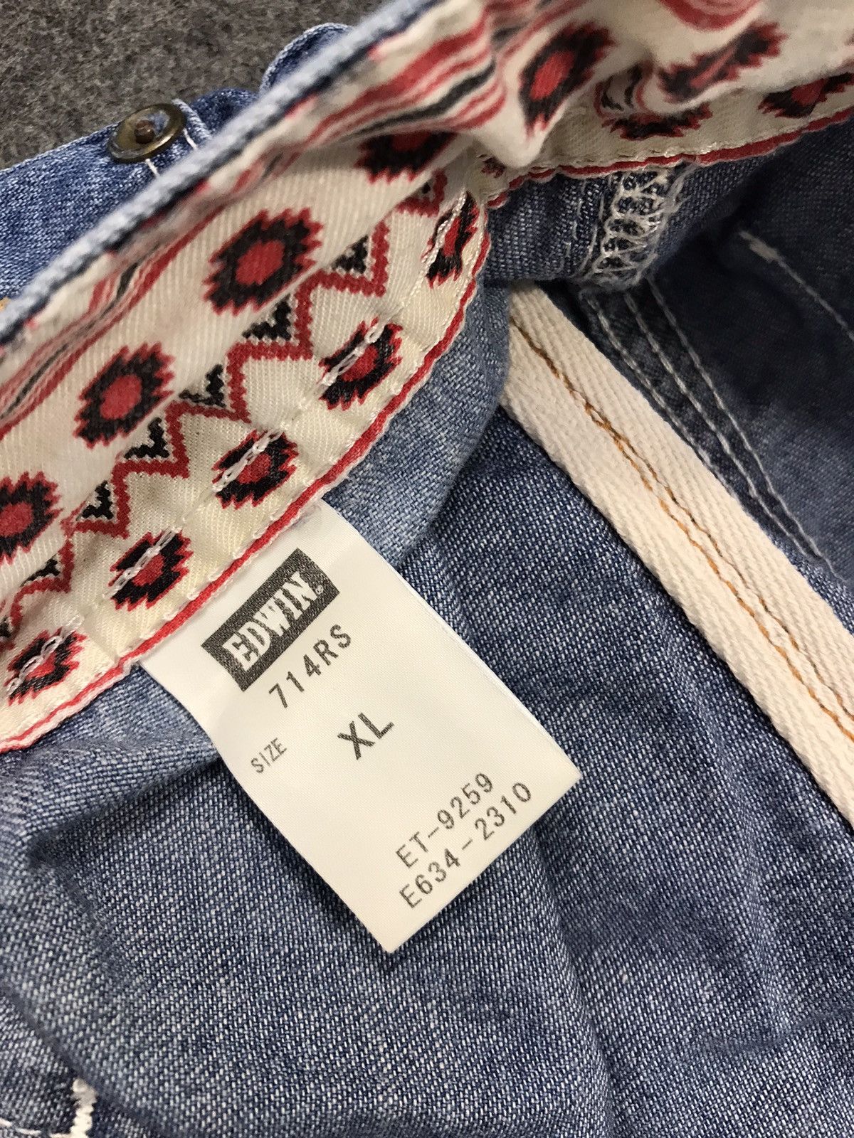 Edwin × Japanese Brand × Vintage Vintage Edwin Design Pocket Snap Button Denim Style Size US 35 - 12 Thumbnail