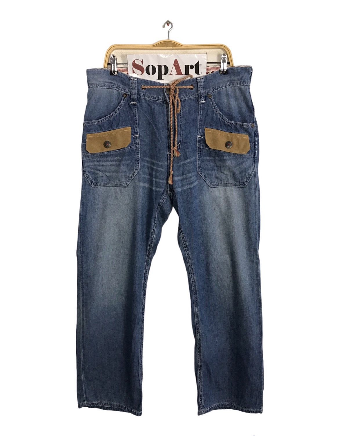 Edwin × Japanese Brand × Vintage Vintage Edwin Design Pocket Snap Button Denim Style Size US 35 - 1 Thumbnail