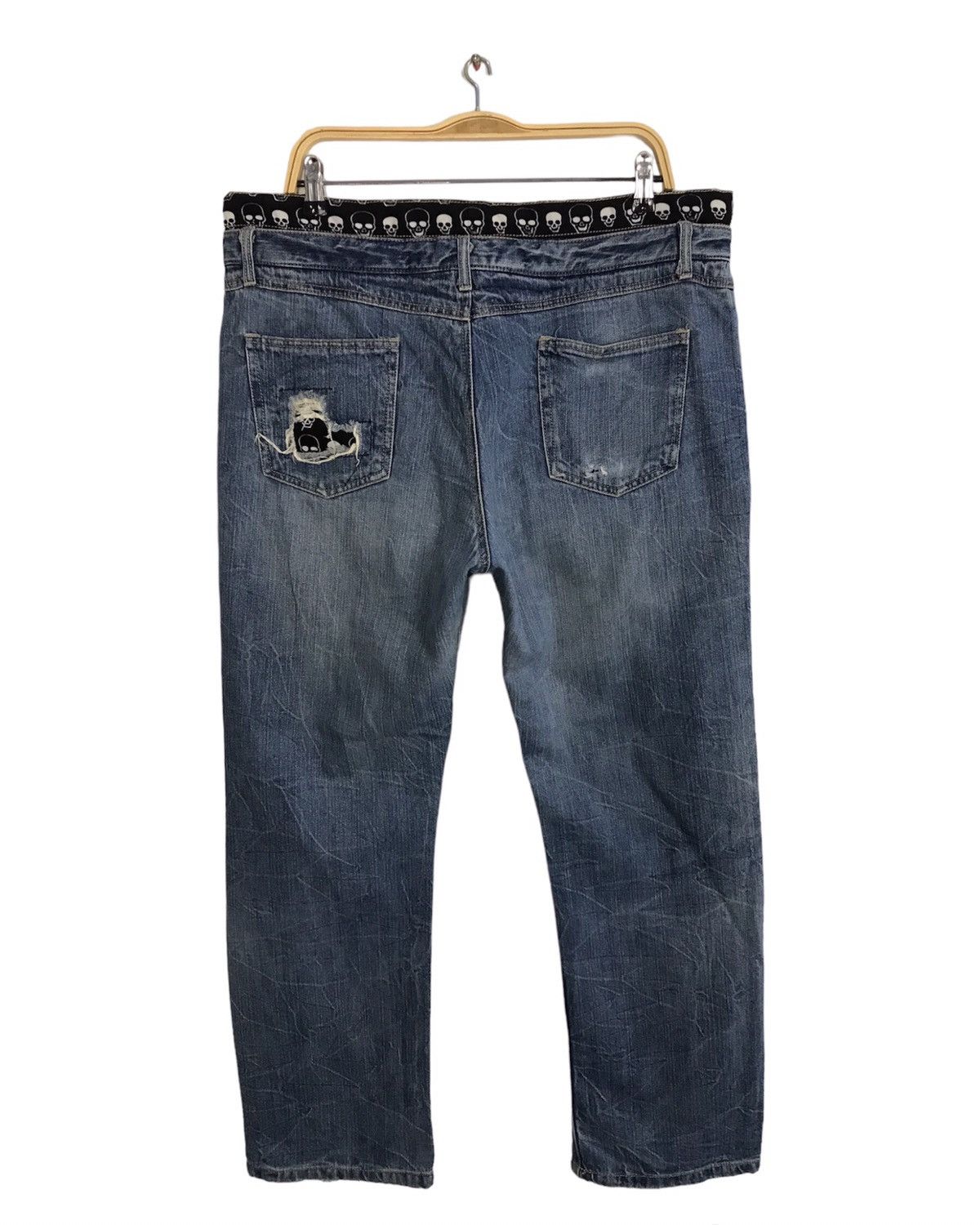 Japanese Brand × Vintage Vintage Japanese Brand Design Distressed Graphic Skull Jeans Size US 37 - 2 Thumbnail