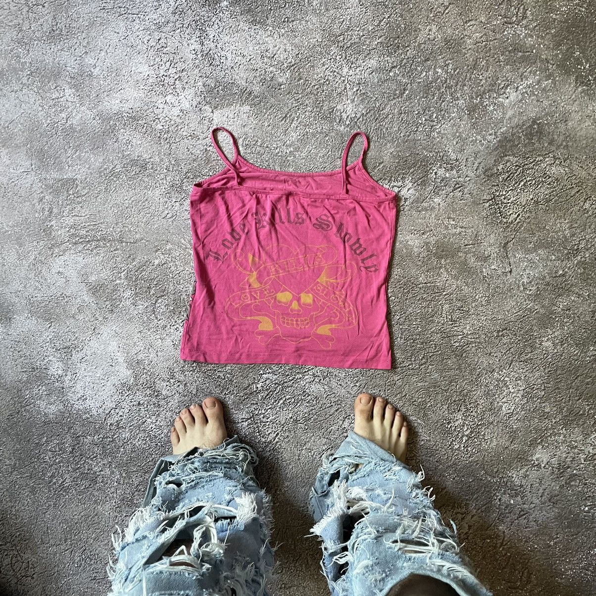 Vintage Vintage Y2K Ed Hardy Skulls Graphic Tee Sun Faded Wide Leg M Size M / US 6-8 / IT 42-44 - 8 Thumbnail