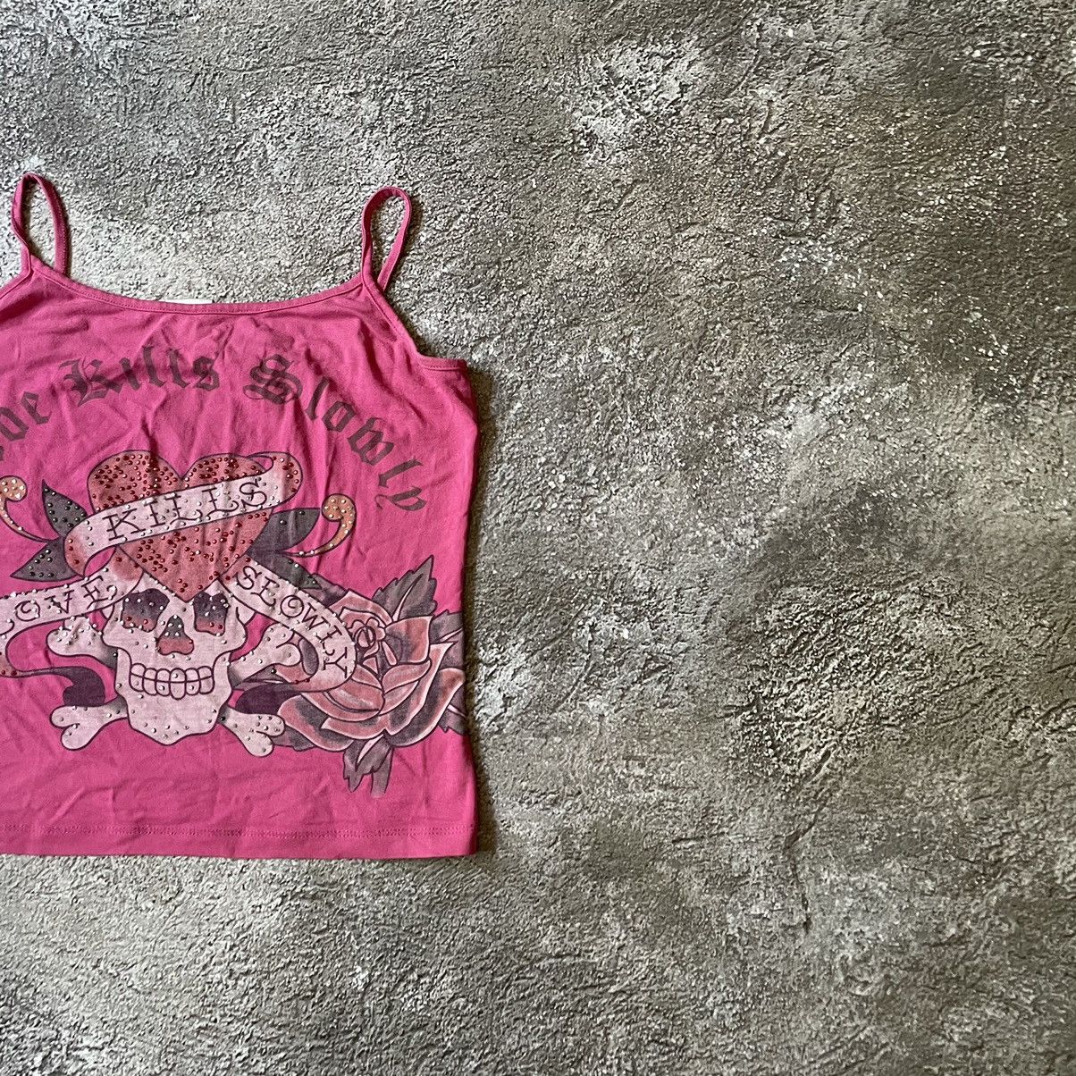 Vintage Vintage Y2K Ed Hardy Skulls Graphic Tee Sun Faded Wide Leg M Size M / US 6-8 / IT 42-44 - 2 Thumbnail