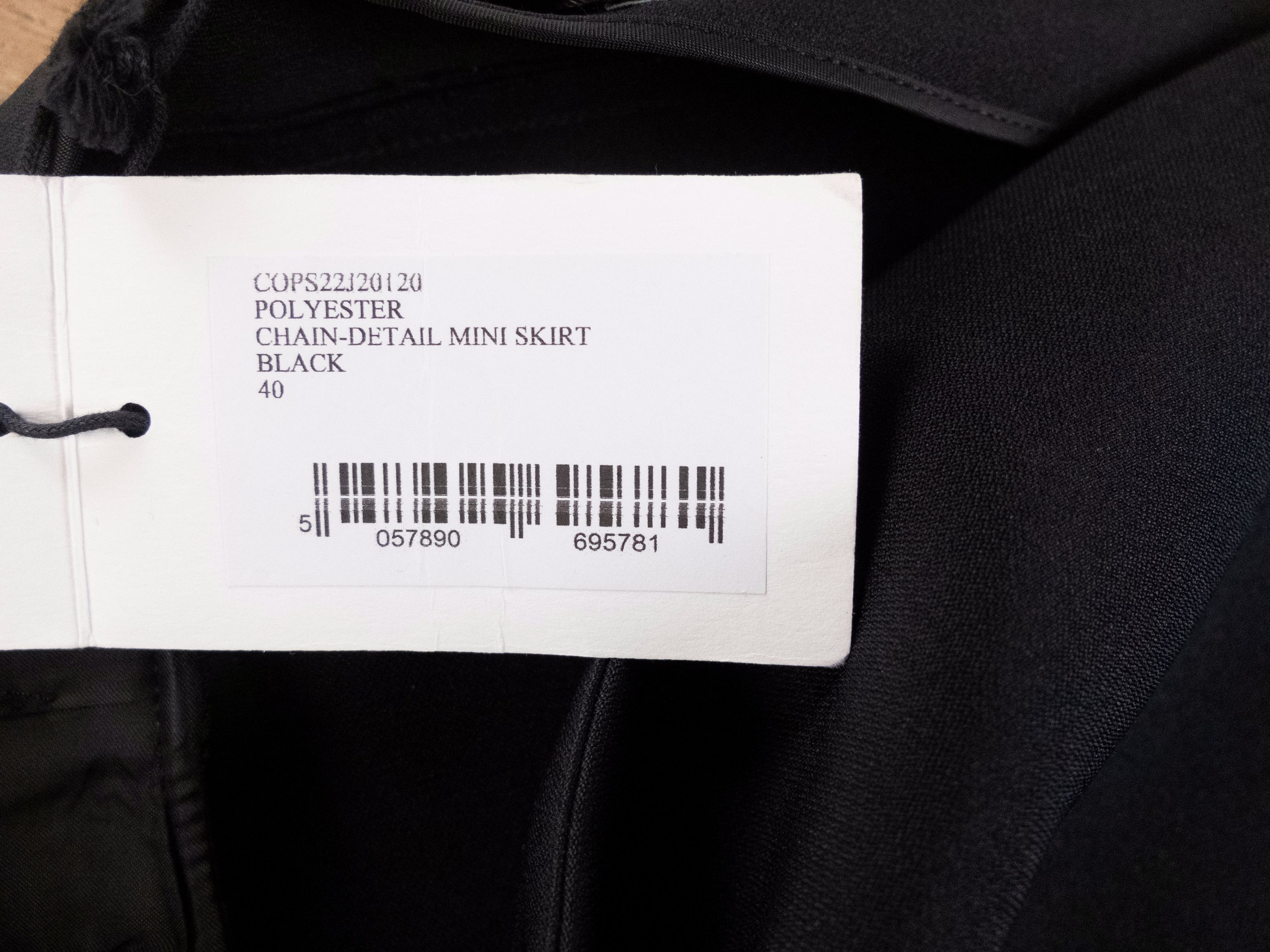 Coperni COPERNI Paris black chain link detail a-line mini skirt 40 8 Size 28" / US 6 / IT 42 - 9 Thumbnail