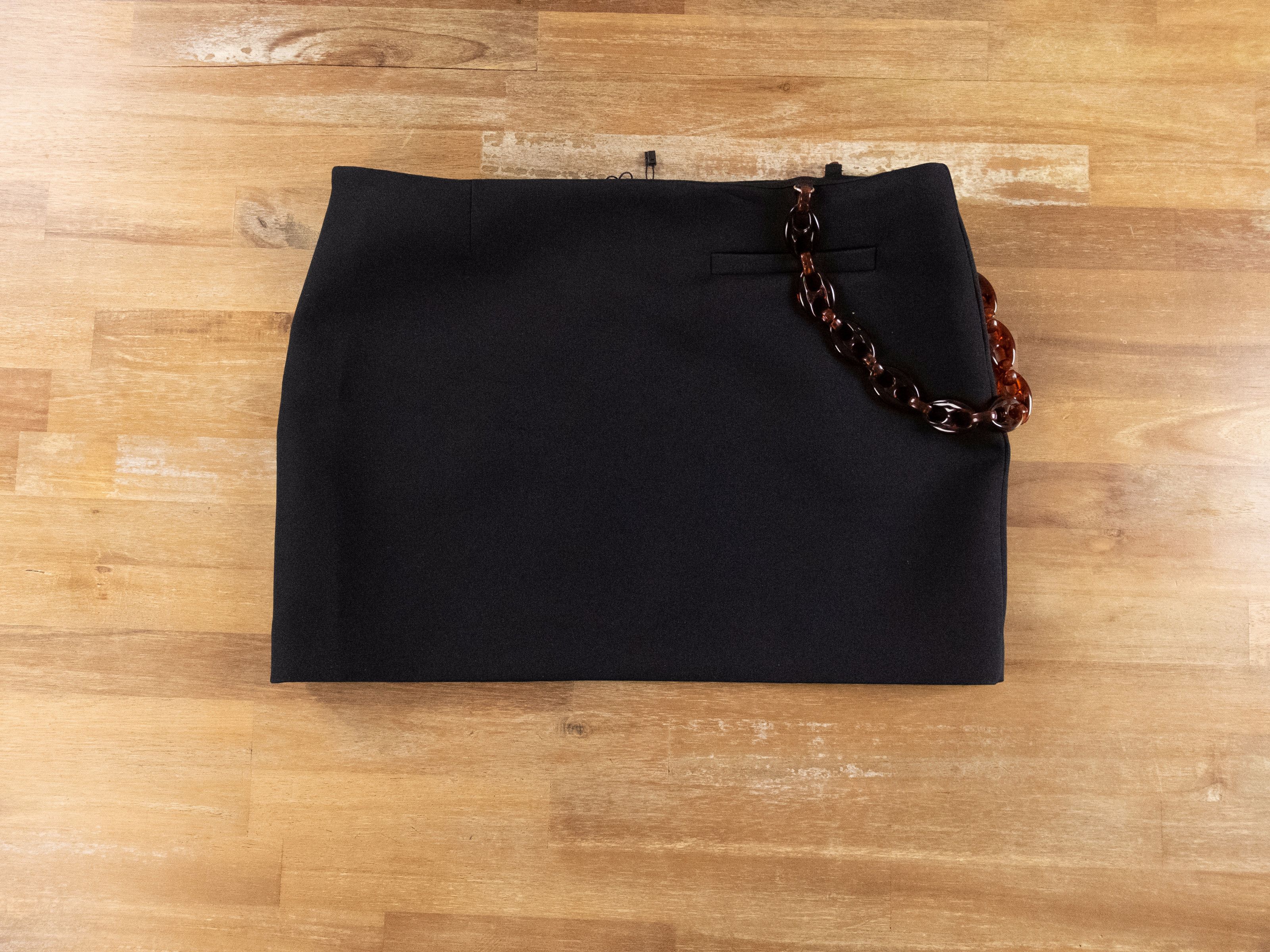 Coperni COPERNI Paris black chain link detail a-line mini skirt 40 8 Size 28" / US 6 / IT 42 - 12 Thumbnail
