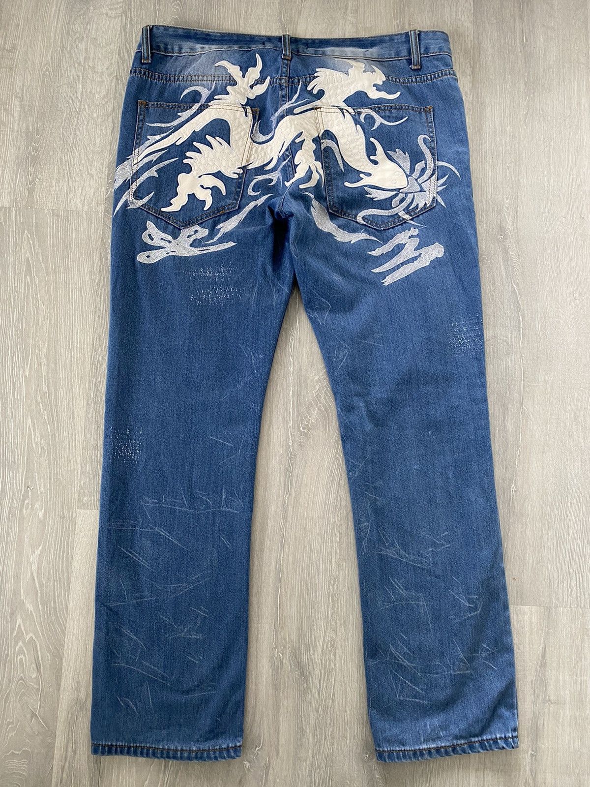 Japanese Brand Japanese Brand Kosmo Lupo big logo Vintage Swag Y2K Jeans Size US 36 / EU 52 - 1 Thumbnail