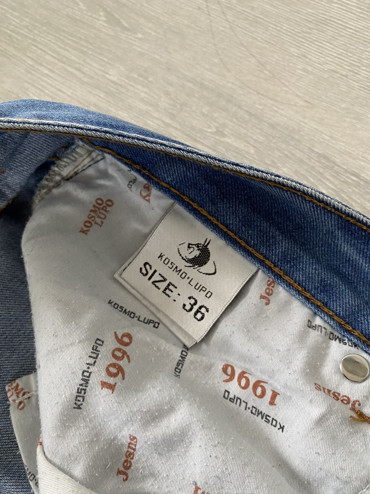 Japanese Brand Japanese Brand Kosmo Lupo big logo Vintage Swag Y2K Jeans Size US 36 / EU 52 - 7 Thumbnail