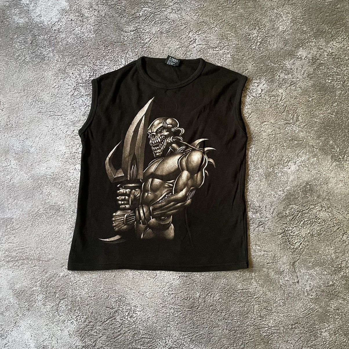 Vintage Vintage Y2K Graphic Tee Angel Wings Skeleton Dark Grunge S Size US S / EU 44-46 / 1 - 3 Thumbnail