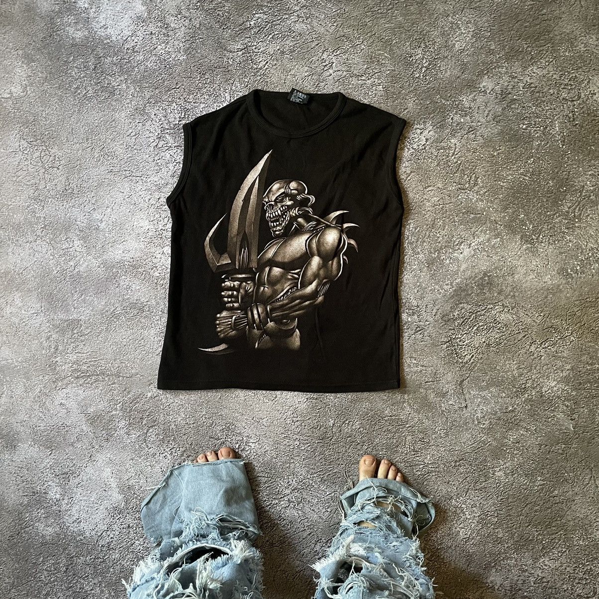 Vintage Vintage Y2K Graphic Tee Angel Wings Skeleton Dark Grunge S Size US S / EU 44-46 / 1 - 1 Thumbnail