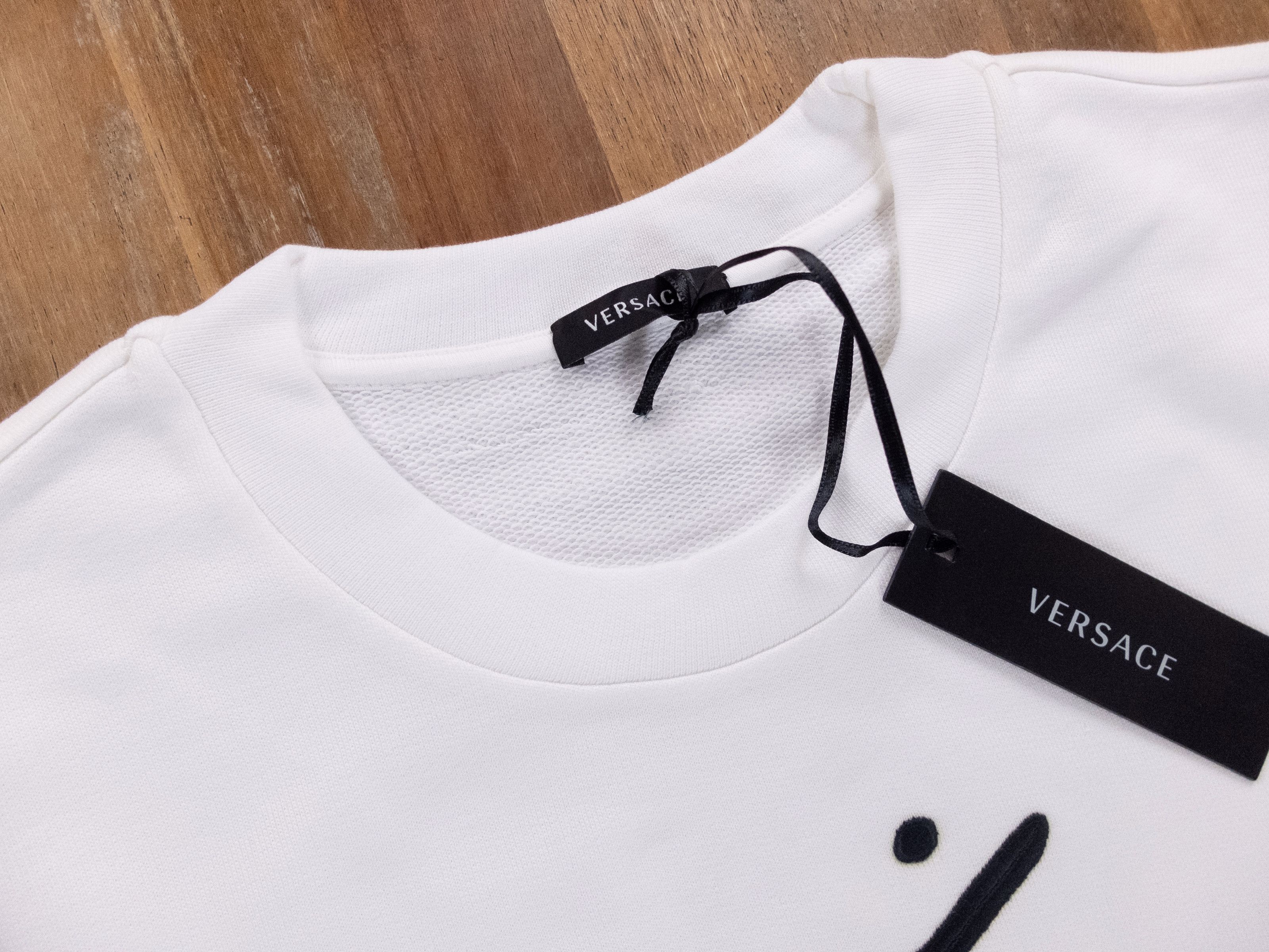 Versace VERSACE white Gianni signature logo cotton sweatshirt 4 40 Size S / US 4 / IT 40 - 3 Thumbnail
