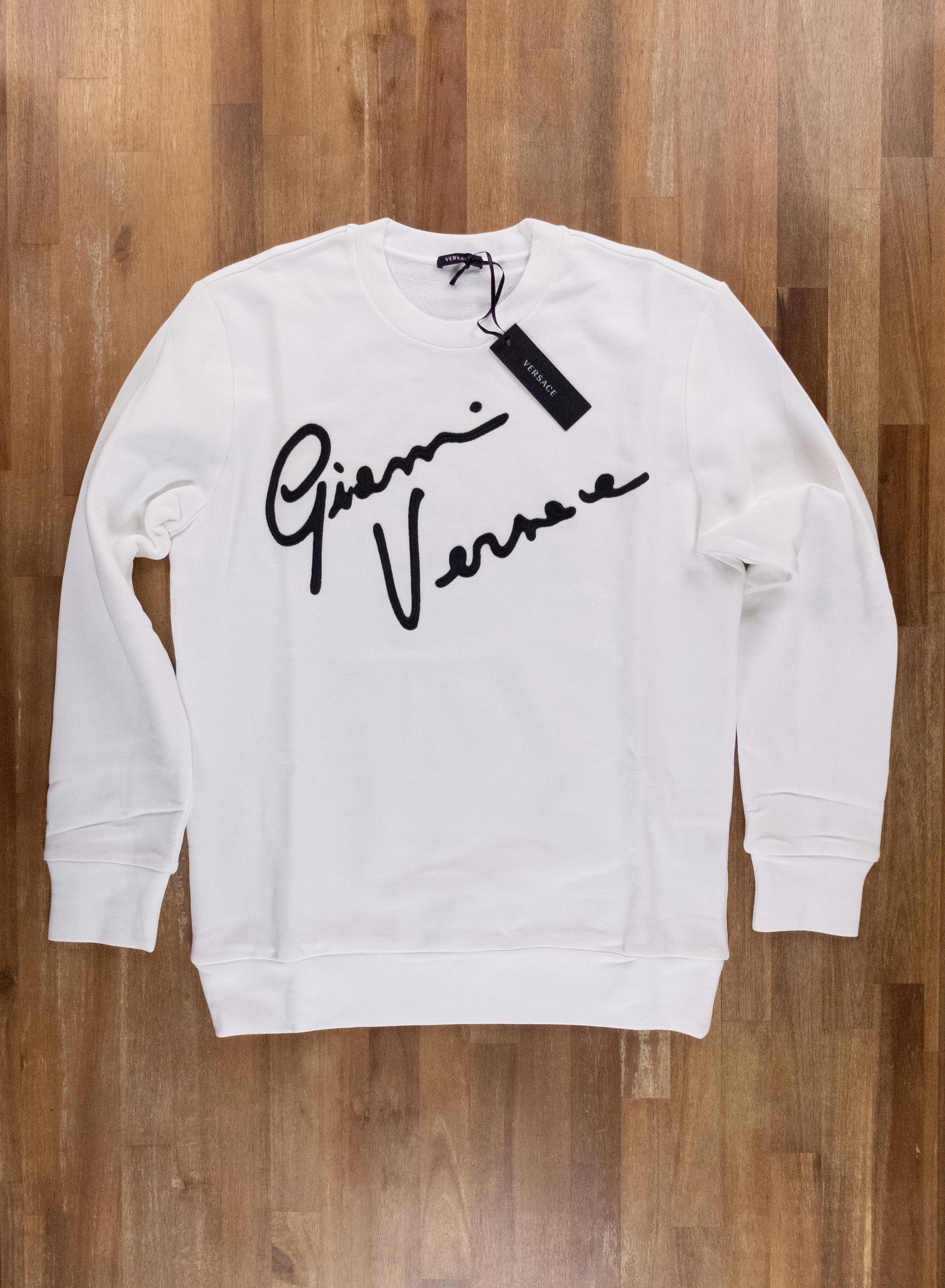 Versace VERSACE white Gianni signature logo cotton sweatshirt 4 40 Size S / US 4 / IT 40 - 2 Thumbnail