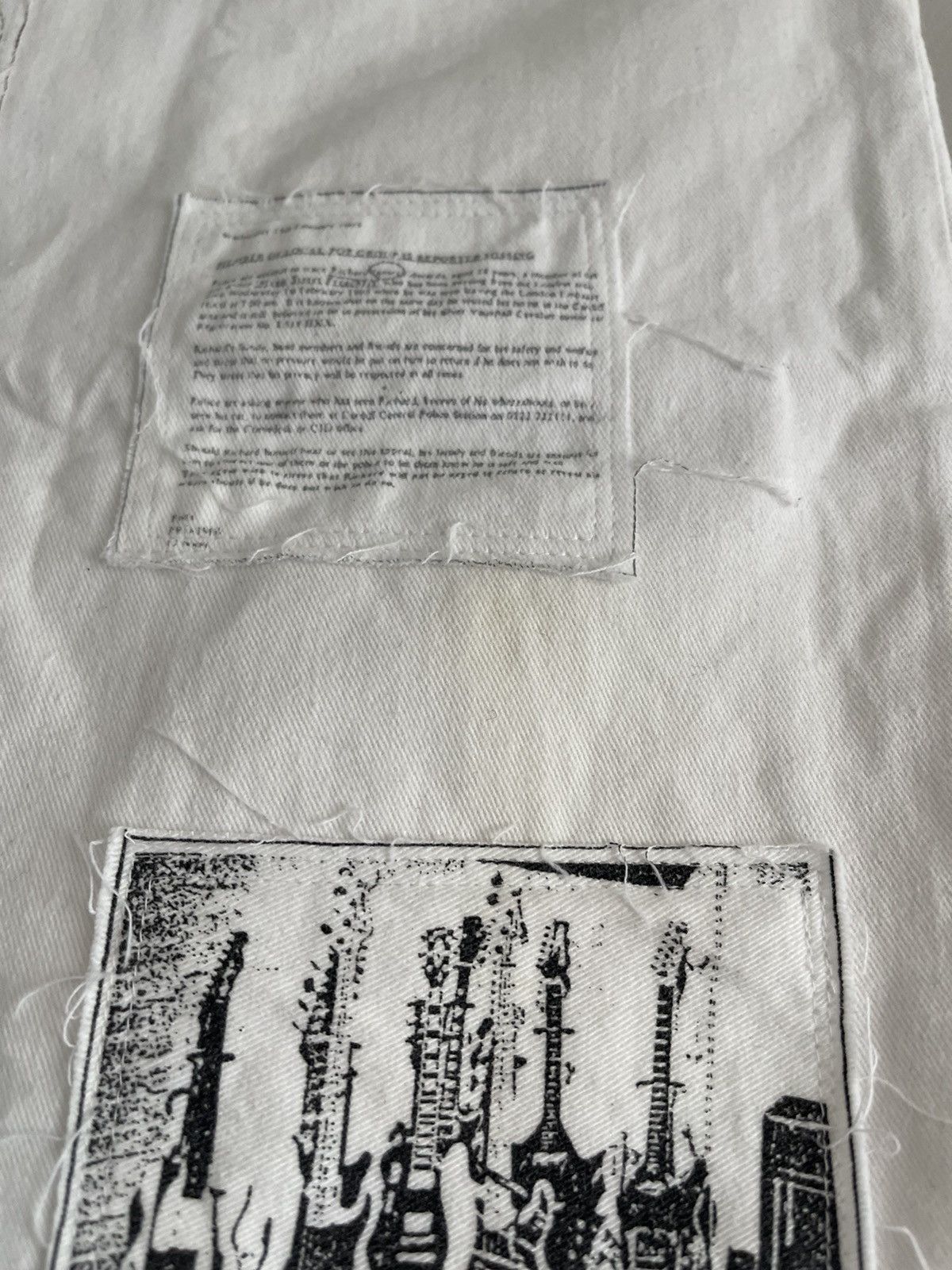 Raf Simons AW 2001 Raf Simons Riot Riot Riot Patched Tote Bag White Size ONE SIZE - 10 Thumbnail