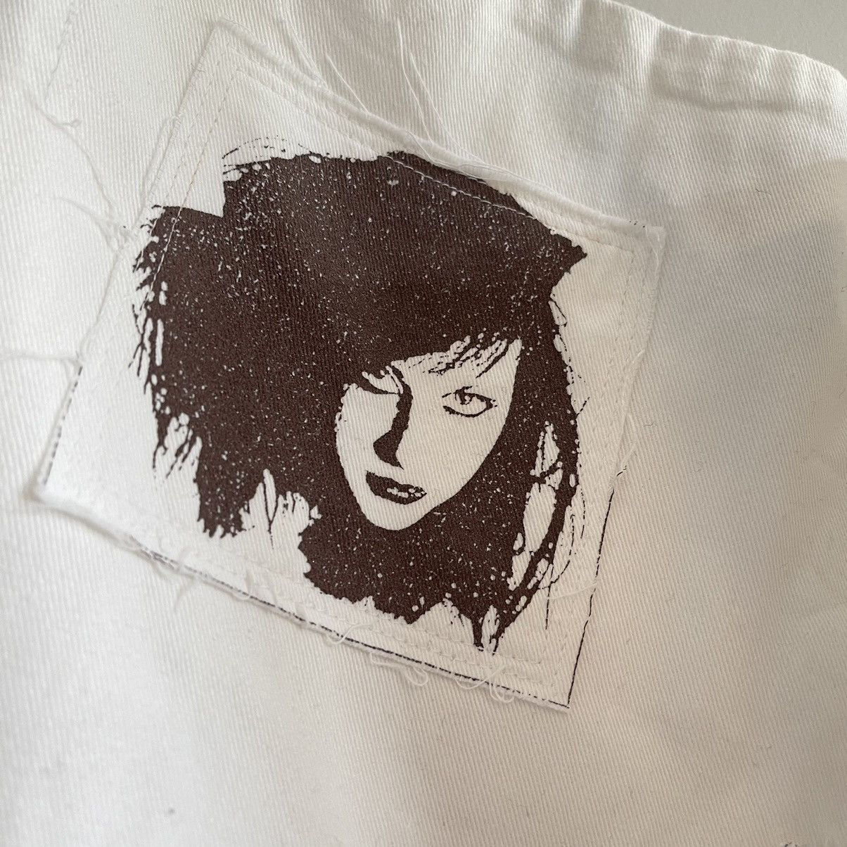 Raf Simons AW 2001 Raf Simons Riot Riot Riot Patched Tote Bag White Size ONE SIZE - 7 Thumbnail
