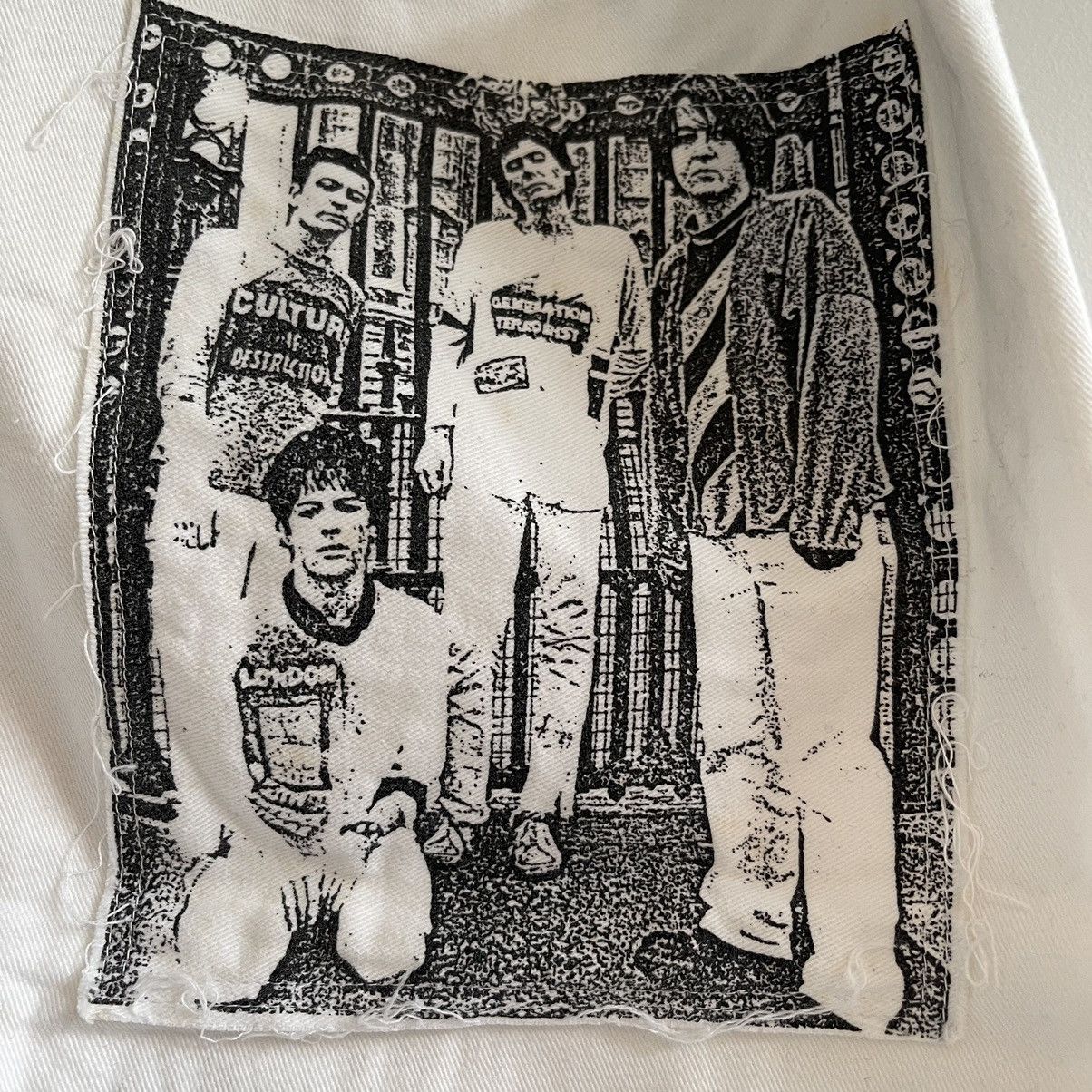 Raf Simons AW 2001 Raf Simons Riot Riot Riot Patched Tote Bag White Size ONE SIZE - 12 Thumbnail