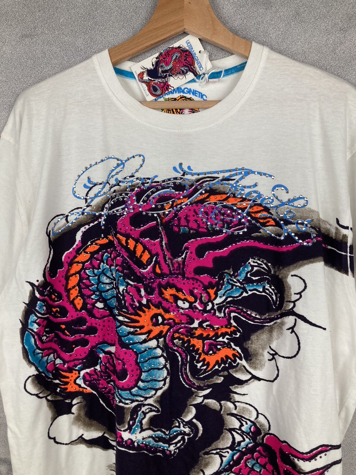 Vintage Vintage Ultramagnetic Y2K Graphic Tee Big Print Ed Hardy Size US XL / EU 56 / 4 - 3 Thumbnail