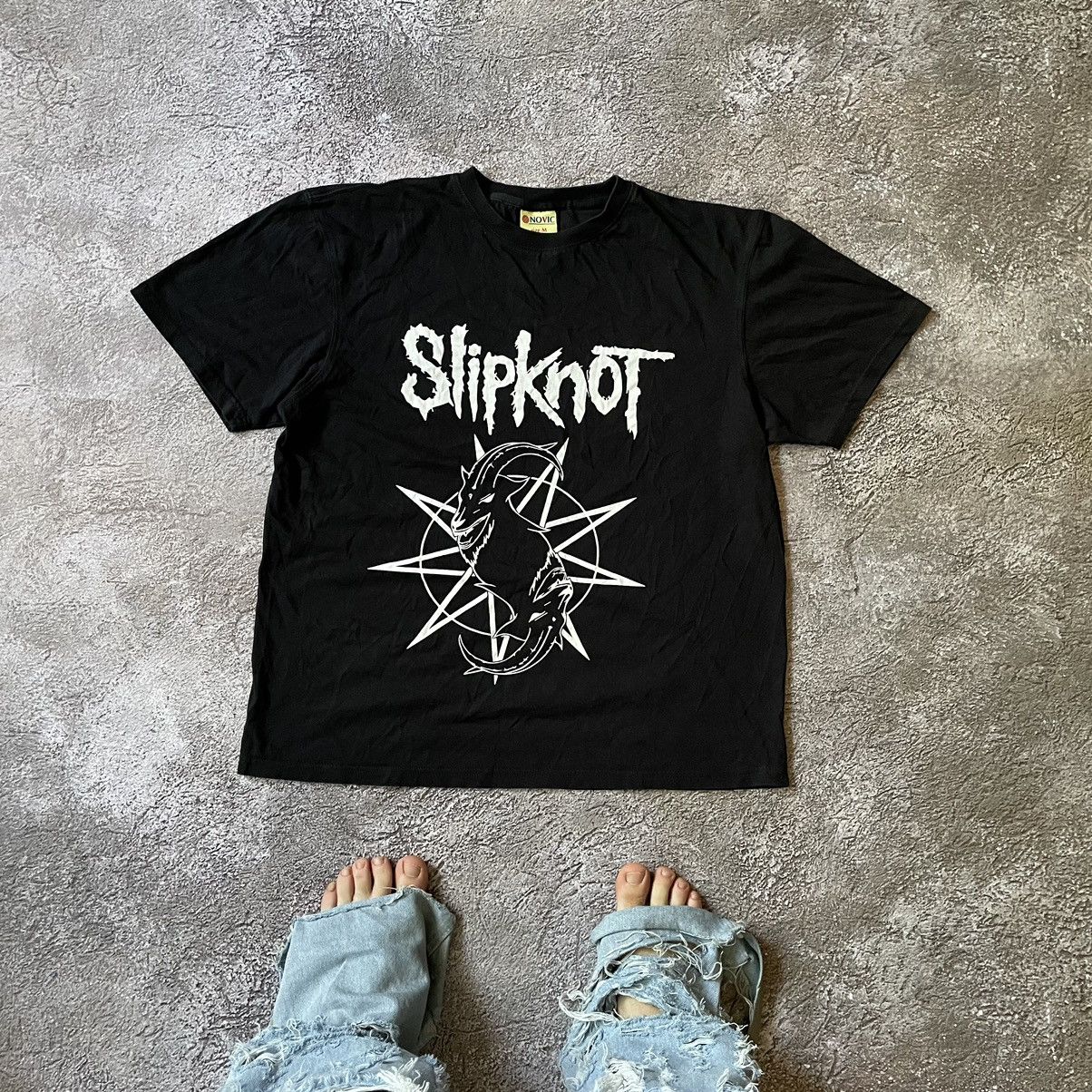 Vintage Vintage Y2K Slipknot Graphic Band Tee Black Oversized Goth M Size US M / EU 48-50 / 2 - 1 Thumbnail