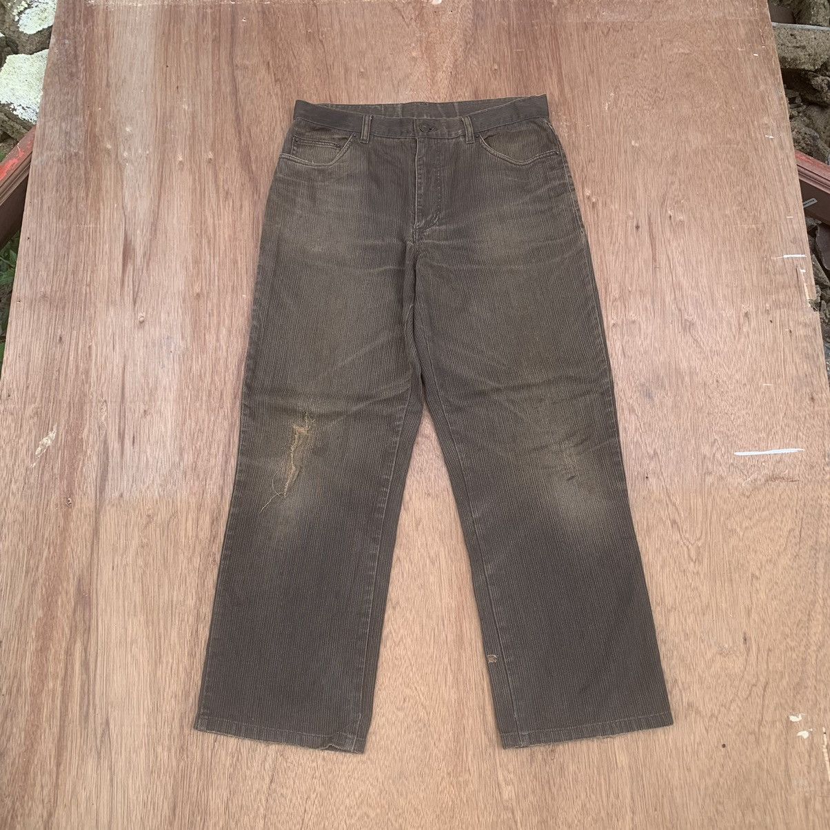 image of Designer Collection x Villans Sicksss VTG Villand Jeans Trousers Japan Distressed Pants in Coffee (