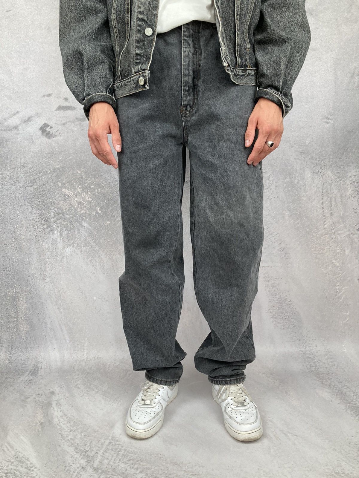 Other Vintage Denim Pants Grey 90s Washed Archival Baggy Size US 32 / EU 48 - 4 Thumbnail