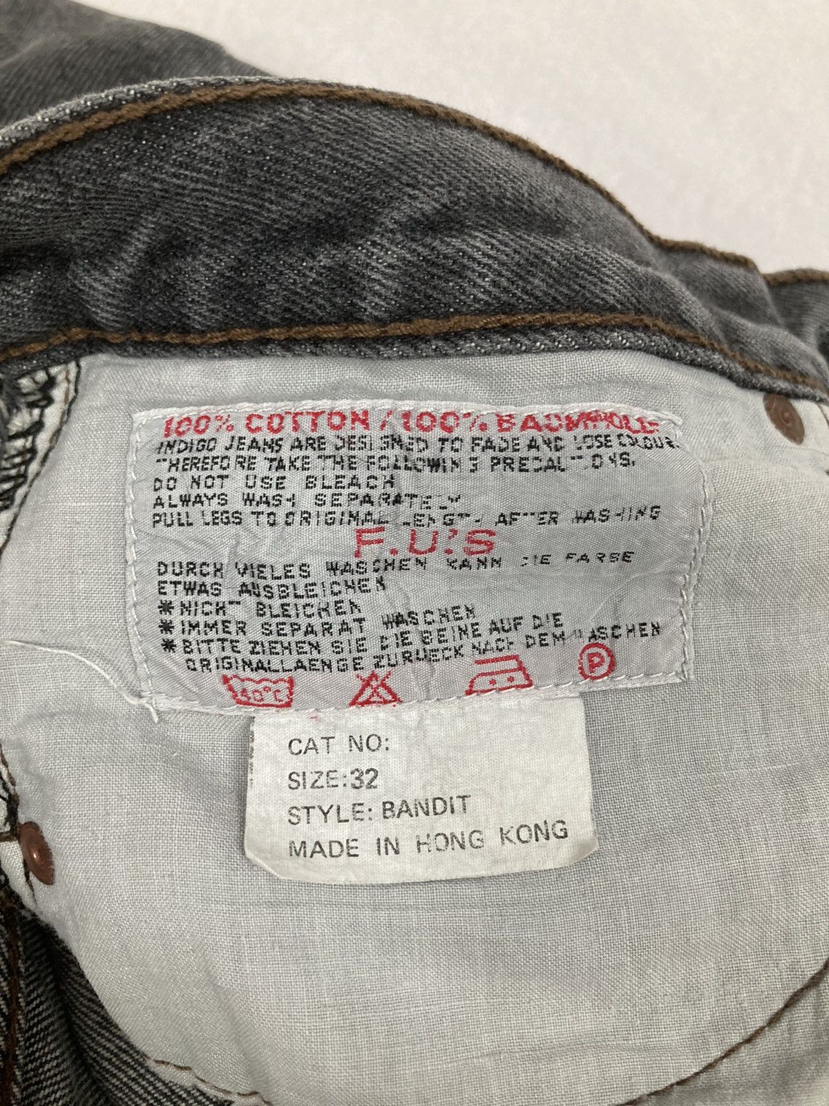 Other Vintage Denim Pants Grey 90s Washed Archival Baggy Size US 32 / EU 48 - 6 Thumbnail
