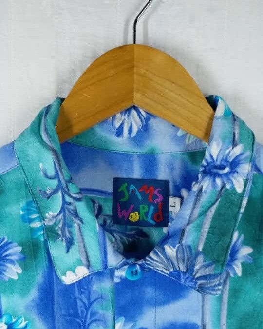 Jams World 💥SUMMER SALE💥VINTAGE POP ART RAYON JAMS WORLD Floral Shirt Size US L / EU 52-54 / 3 - 3 Thumbnail