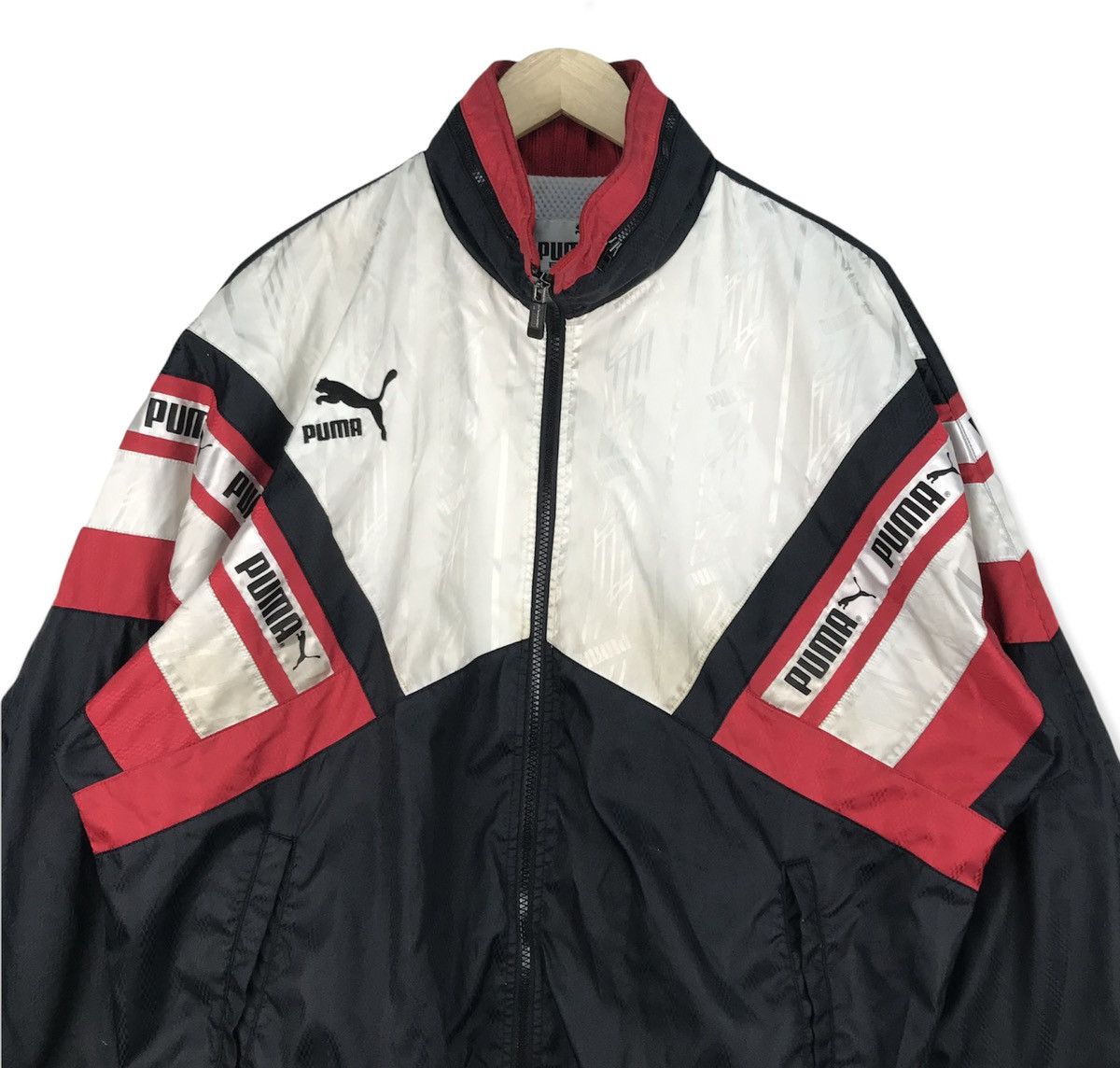 Puma Vintage 90s Puma Retro windbreaker Jacket Size US L / EU 52-54 / 3 - 2 Thumbnail