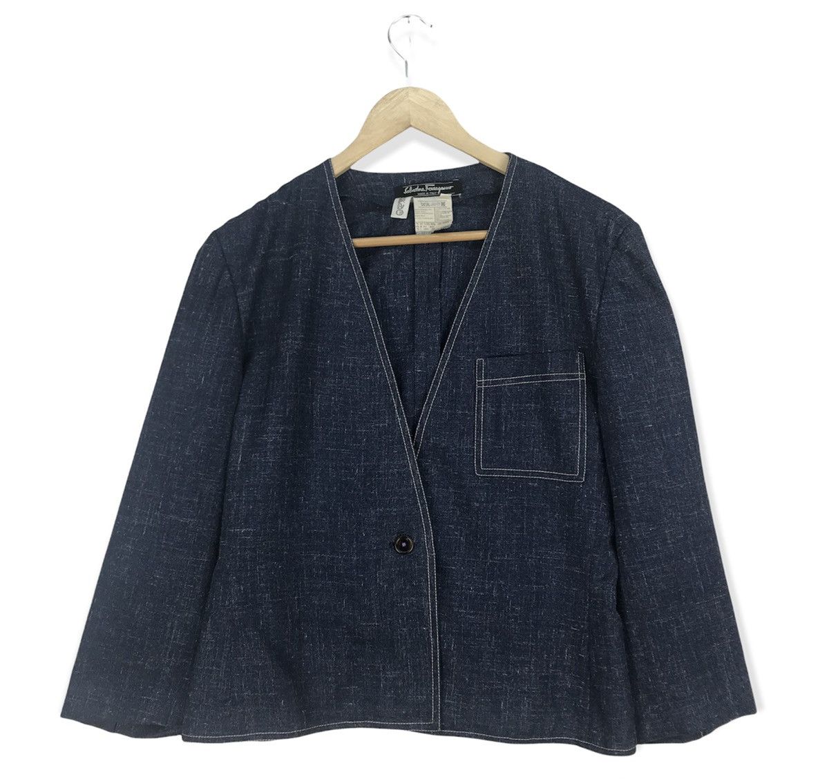 Salvatore Ferragamo Vintage Salvatore Ferragamo Denim Jacket Size US S / EU 44-46 / 1 - 1 Thumbnail