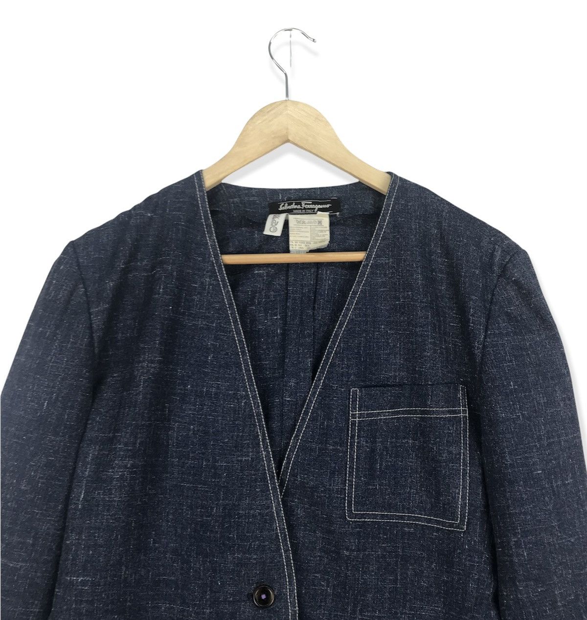Salvatore Ferragamo Vintage Salvatore Ferragamo Denim Jacket Size US S / EU 44-46 / 1 - 2 Thumbnail