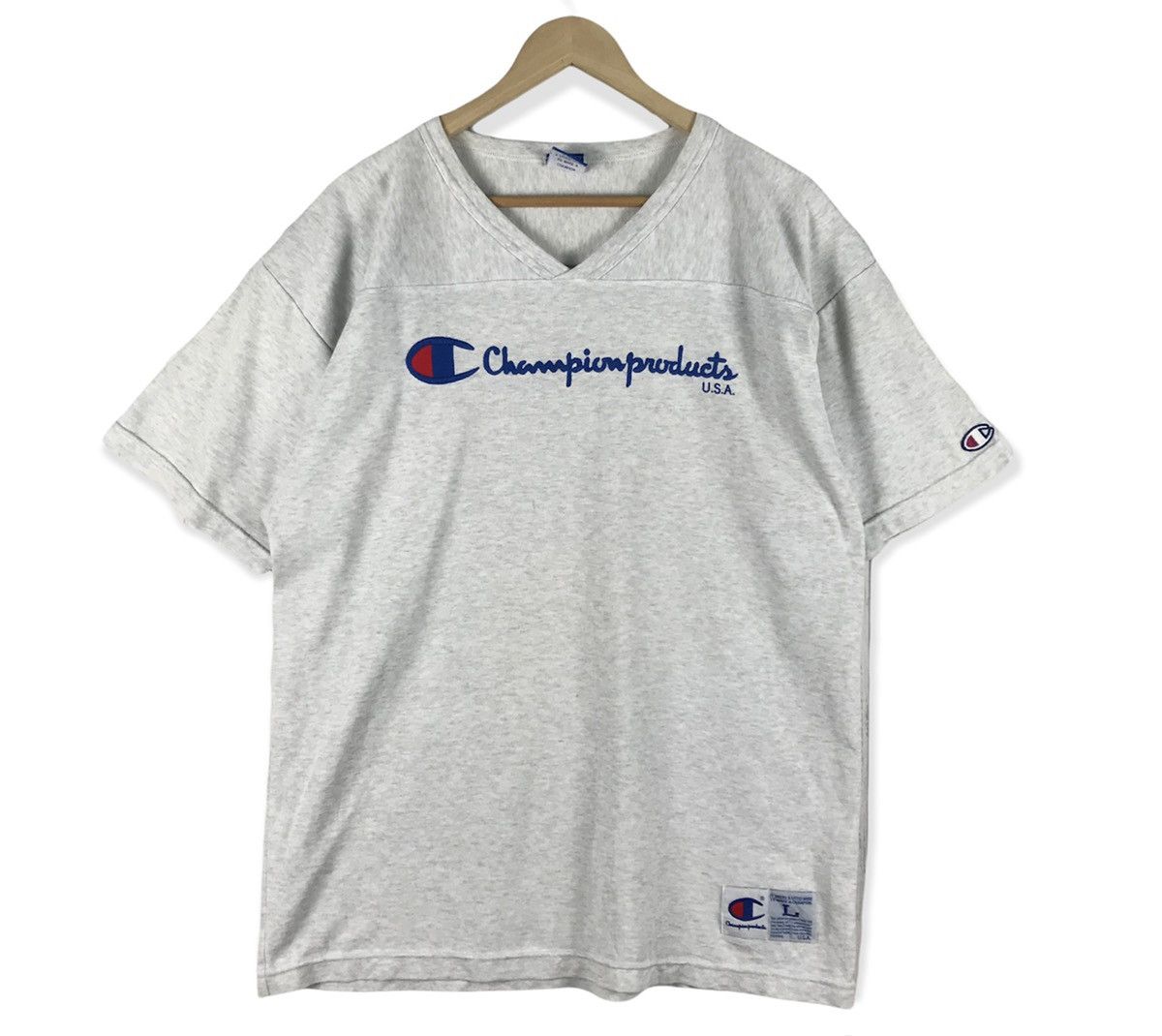 Champion Vintage Champion V-Neck T-Shirt Size US L / EU 52-54 / 3 - 1 Thumbnail