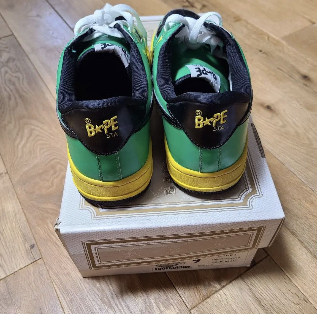 Bape BAPE Bapesta JAMAICA patent leather sneakers Size US 9 / EU 42 - 5 Thumbnail