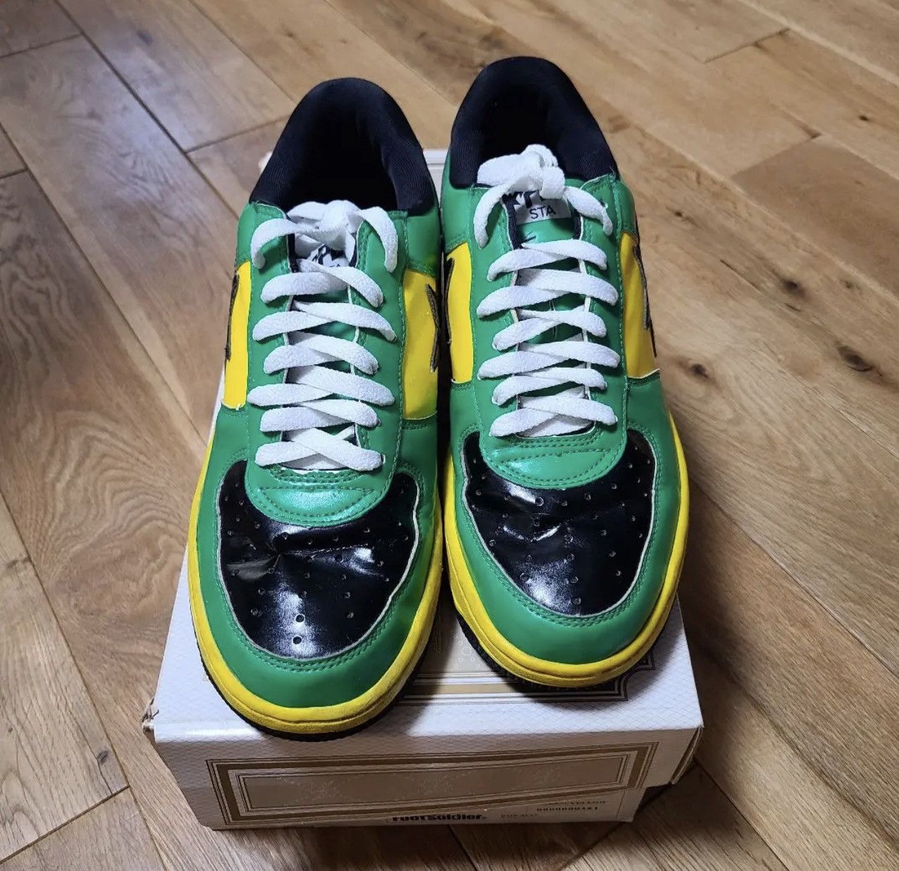 Bape BAPE Bapesta JAMAICA patent leather sneakers Size US 9 / EU 42 - 3 Thumbnail