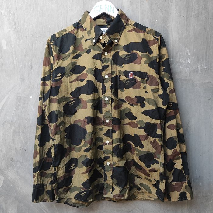 Bape 1ST CAMO BD SHIRT | Grailed