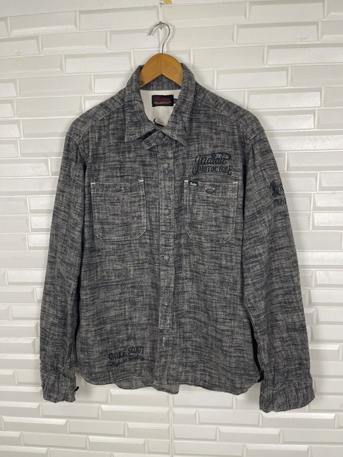 Flannel × Indian Motorcycle × Vintage 💥 Bikers Flannel Indian Motercycle Rider Size US M / EU 48-50 / 2 - 3 Thumbnail