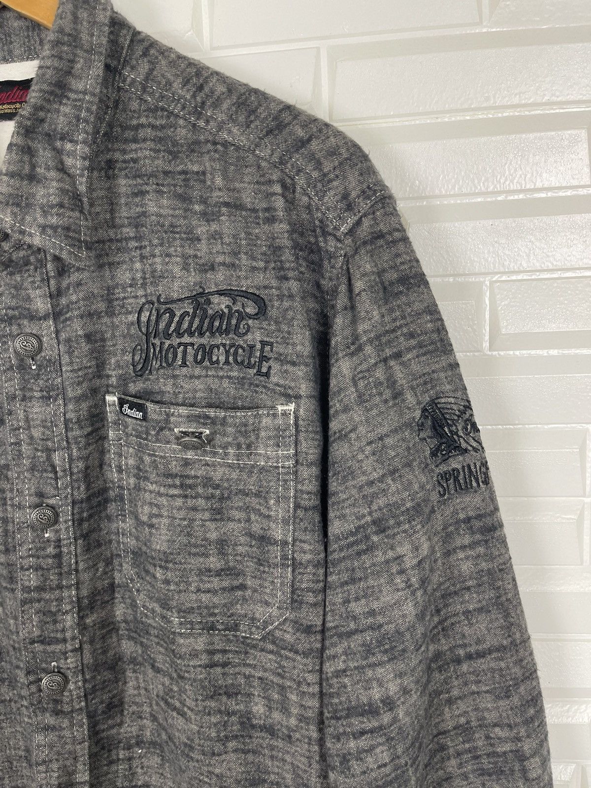 Flannel × Indian Motorcycle × Vintage 💥 Bikers Flannel Indian Motercycle Rider Size US M / EU 48-50 / 2 - 4 Thumbnail