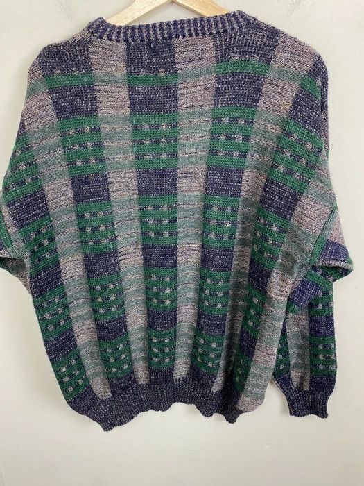 Vintage Vintage Checked Cable Knit Sweater Size US XL / EU 56 / 4 - 3 Thumbnail