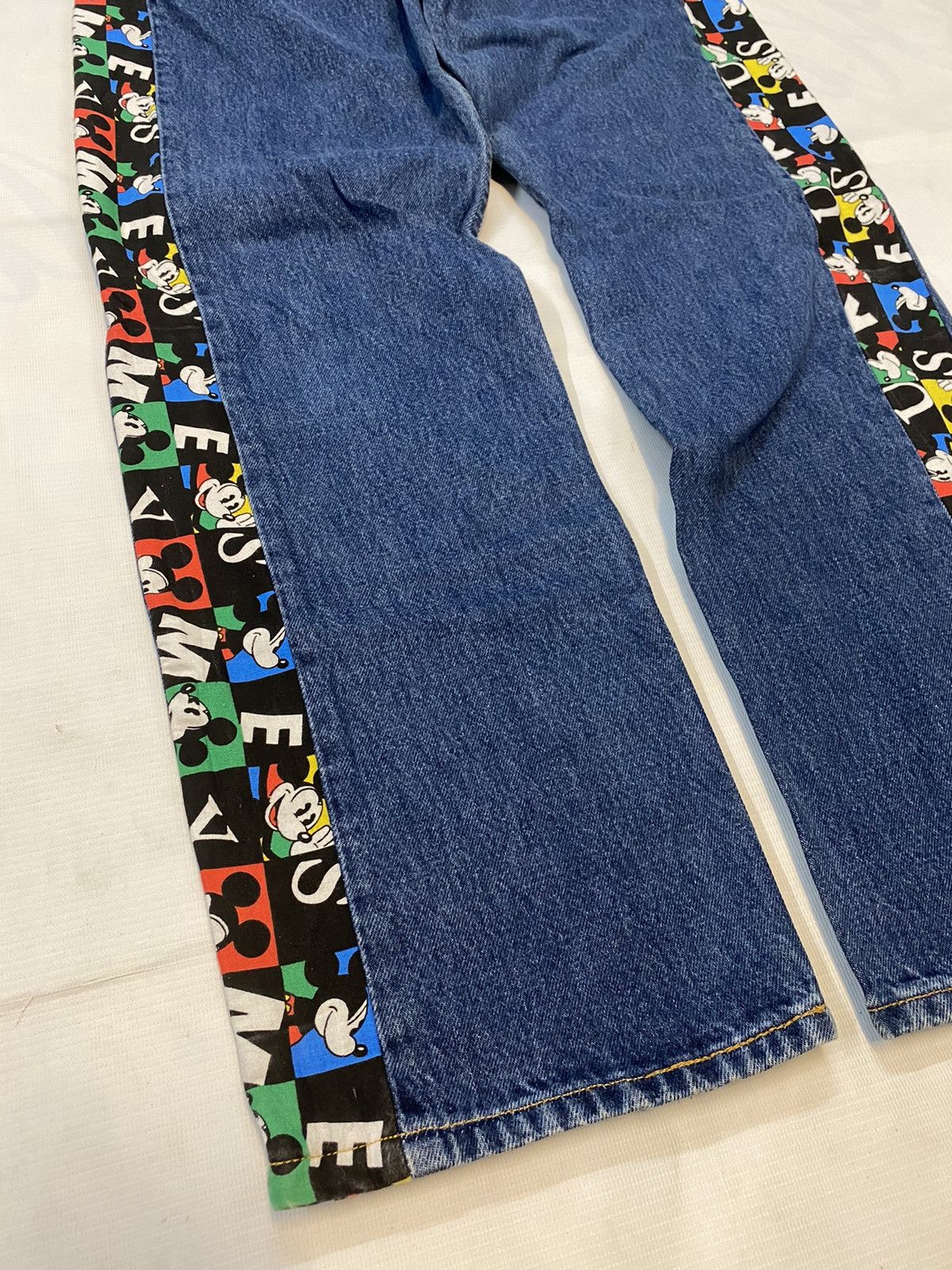 Levi's × Levi's Made & Crafted 🔥Rare Levis 501 Custom Mickey Mouse Denim Jeans Size US 29 - 4 Thumbnail