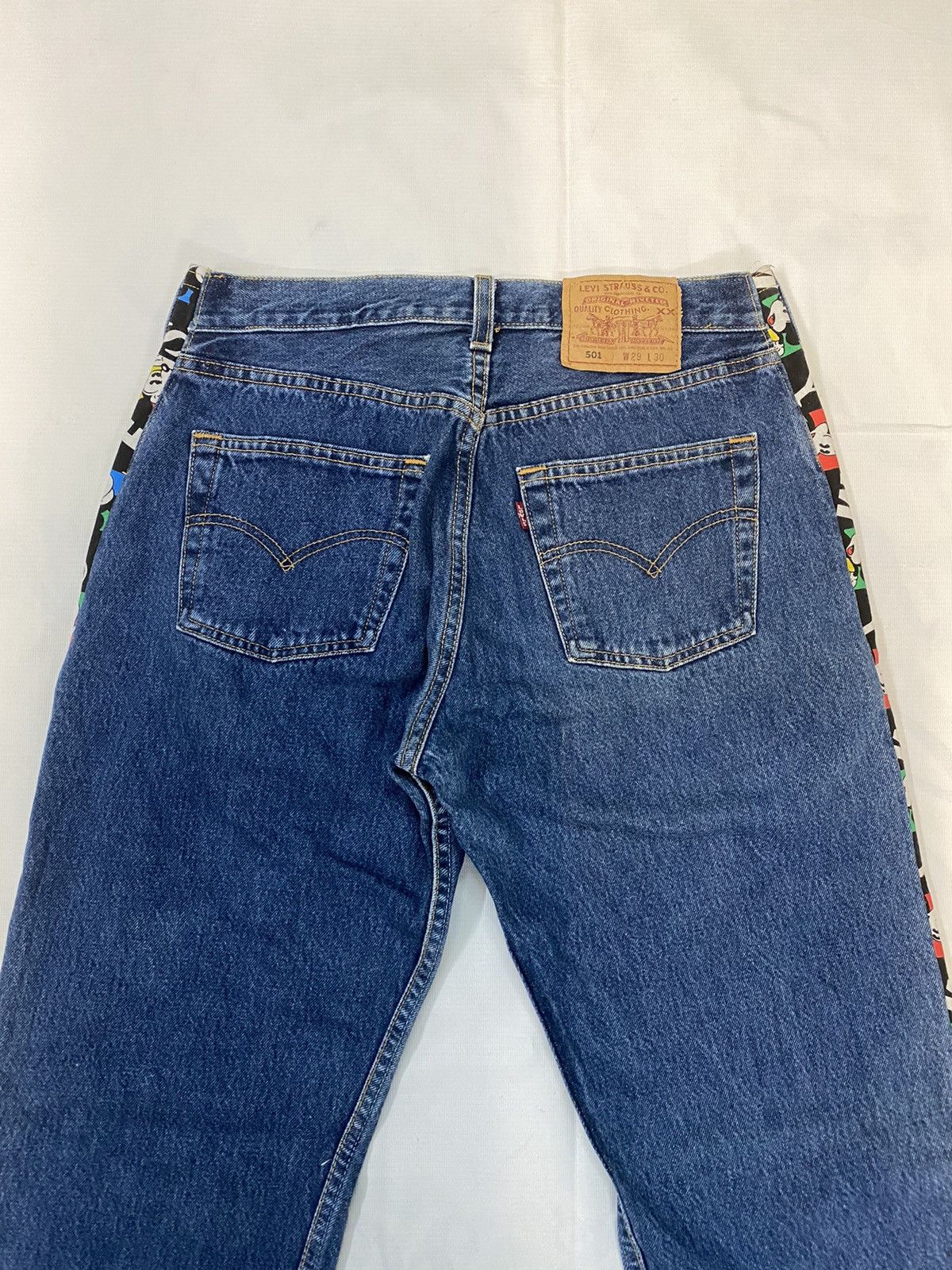 Levi's × Levi's Made & Crafted 🔥Rare Levis 501 Custom Mickey Mouse Denim Jeans Size US 29 - 9 Thumbnail